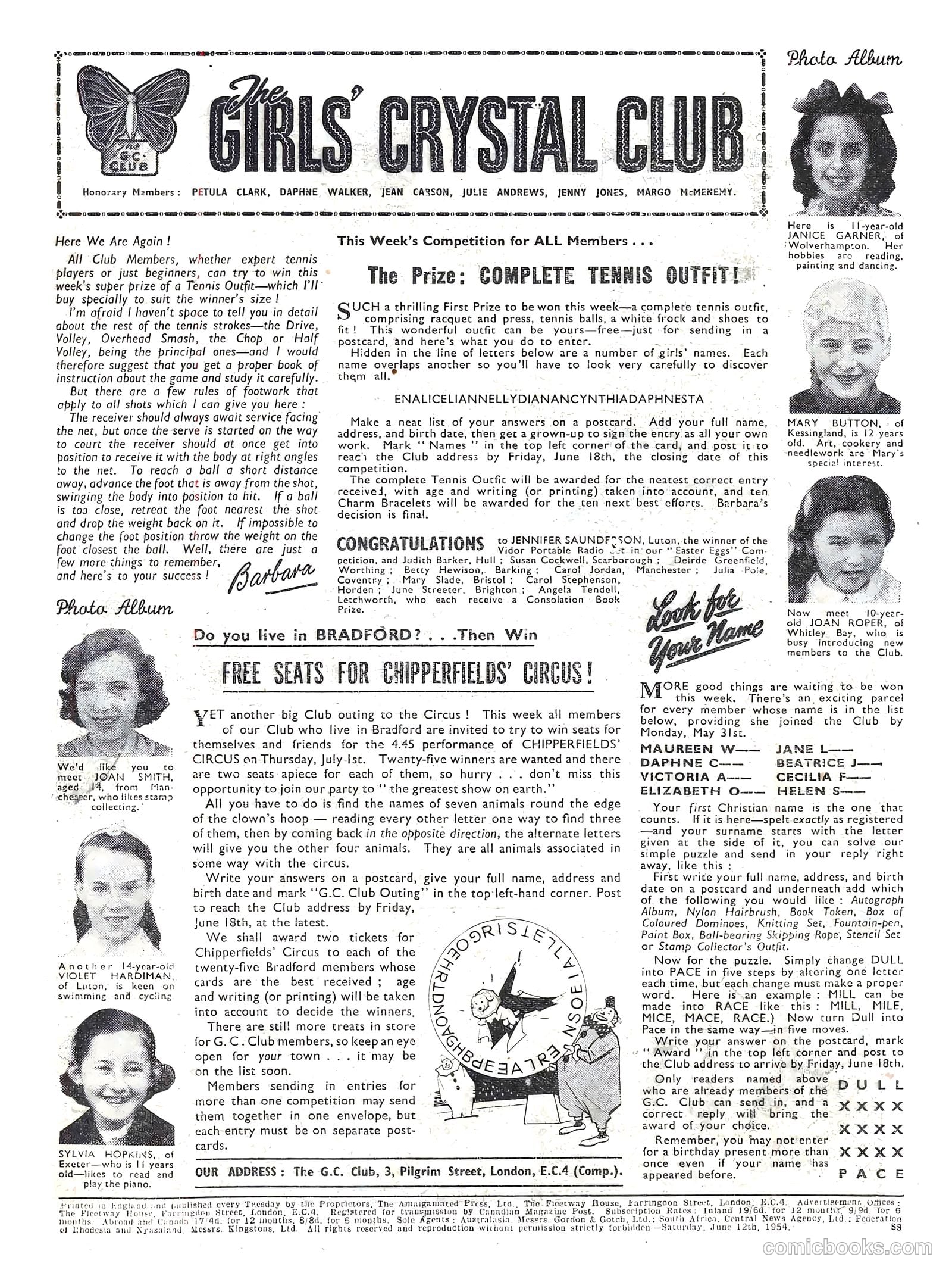 Girls' Crystal #973 (1954) — page 19 of 20