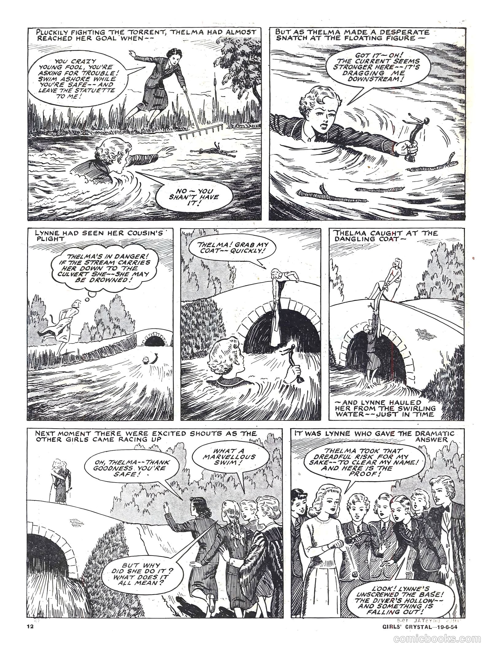 Girls' Crystal #974 (1954) — page 12 of 20