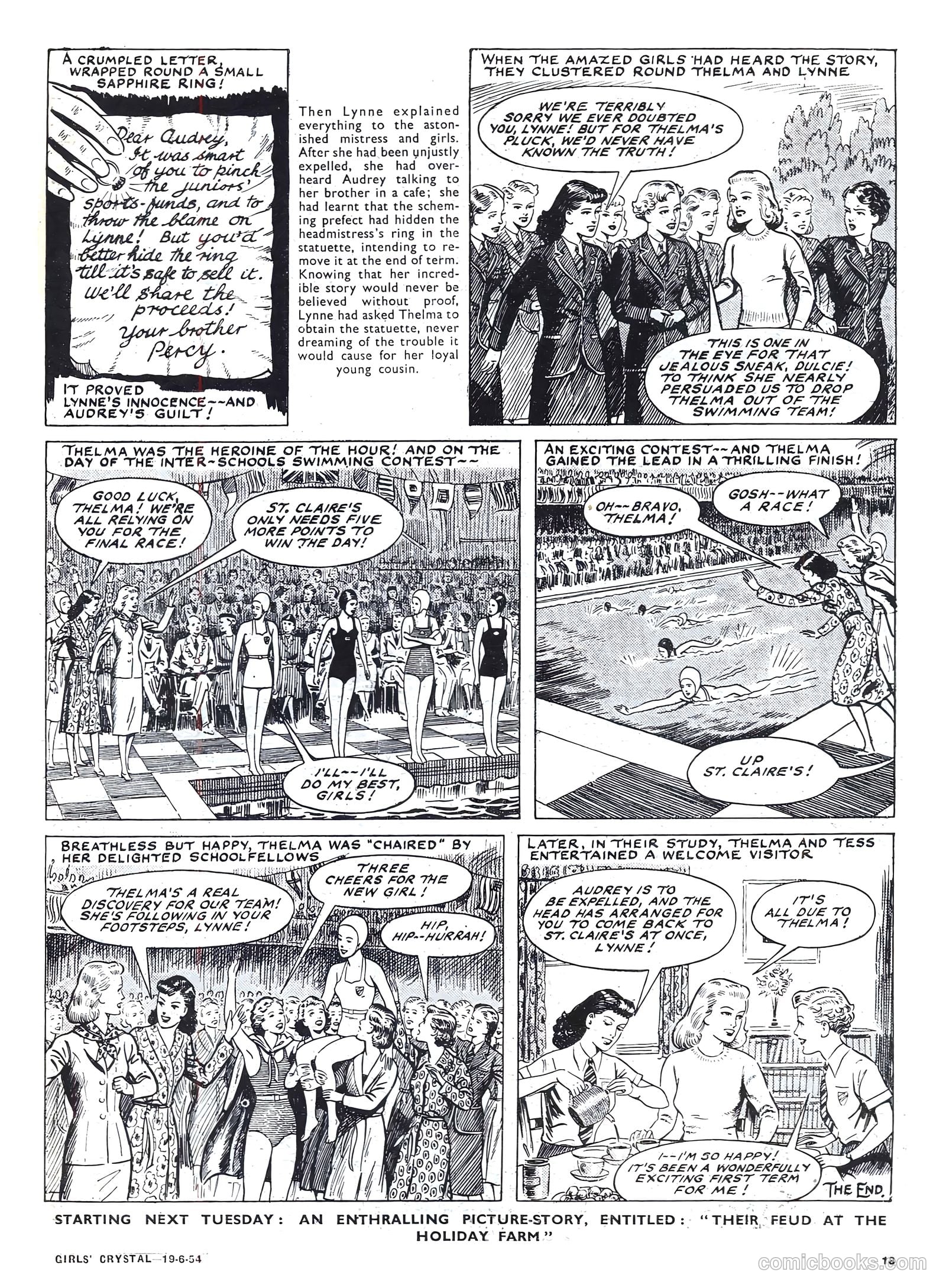 Girls' Crystal #974 (1954) — page 13 of 20