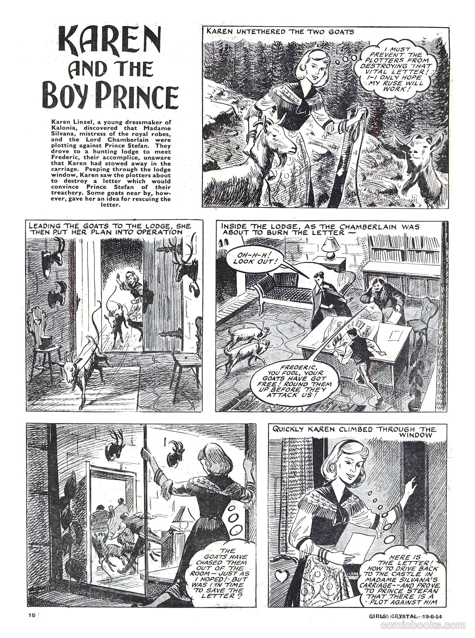 Girls' Crystal #974 (1954) — page 16 of 20