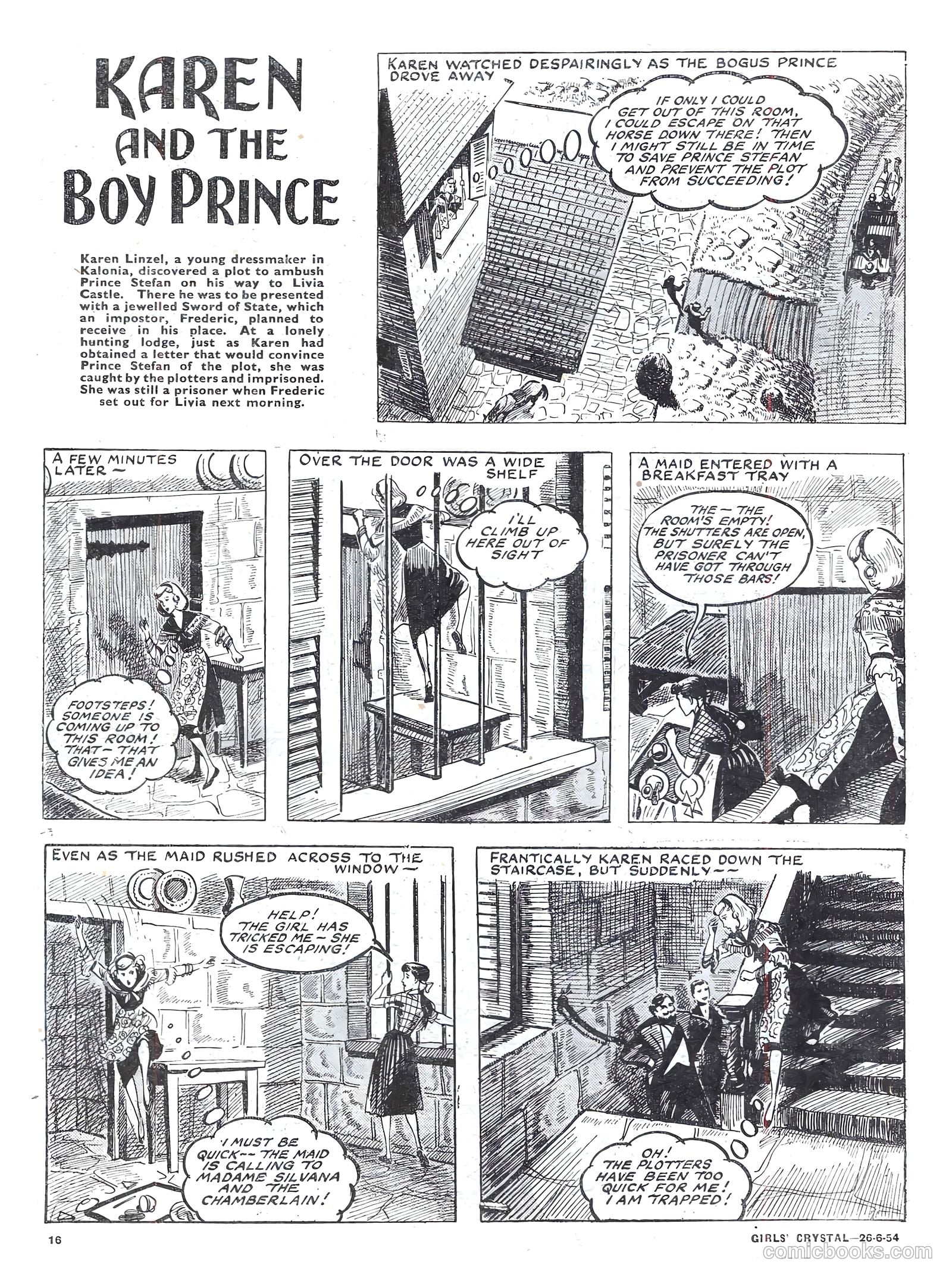 Girls' Crystal #975 (1954) — page 16 of 20