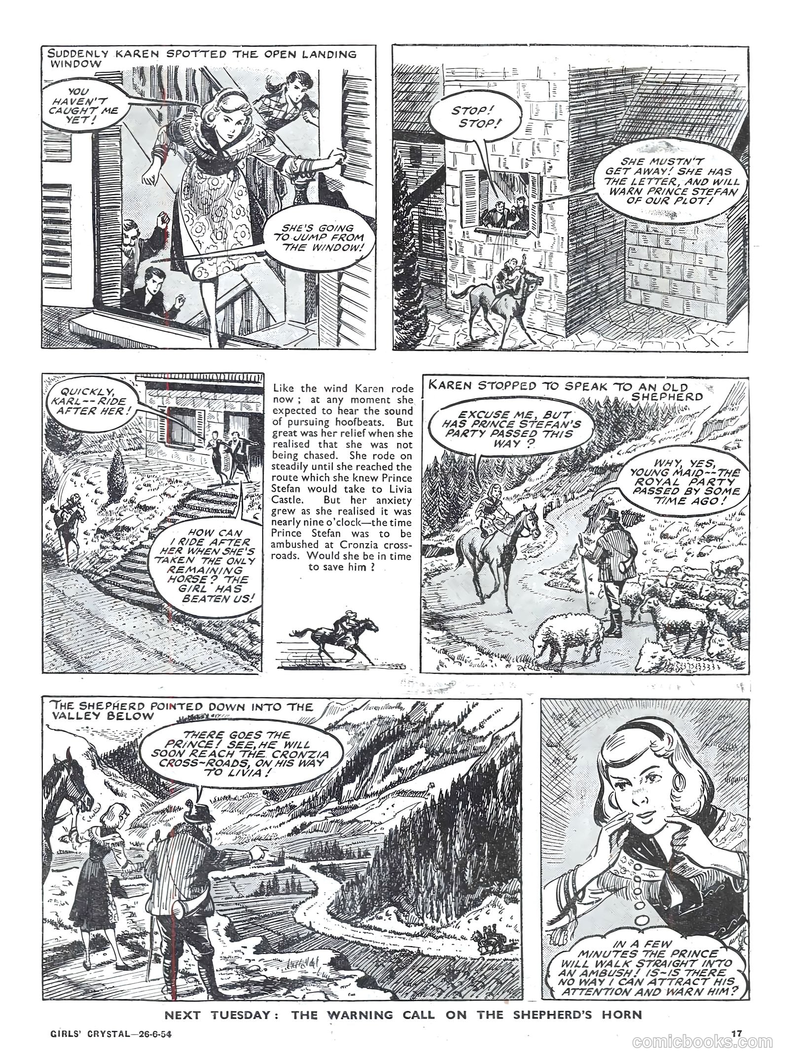 Girls' Crystal #975 (1954) — page 17 of 20