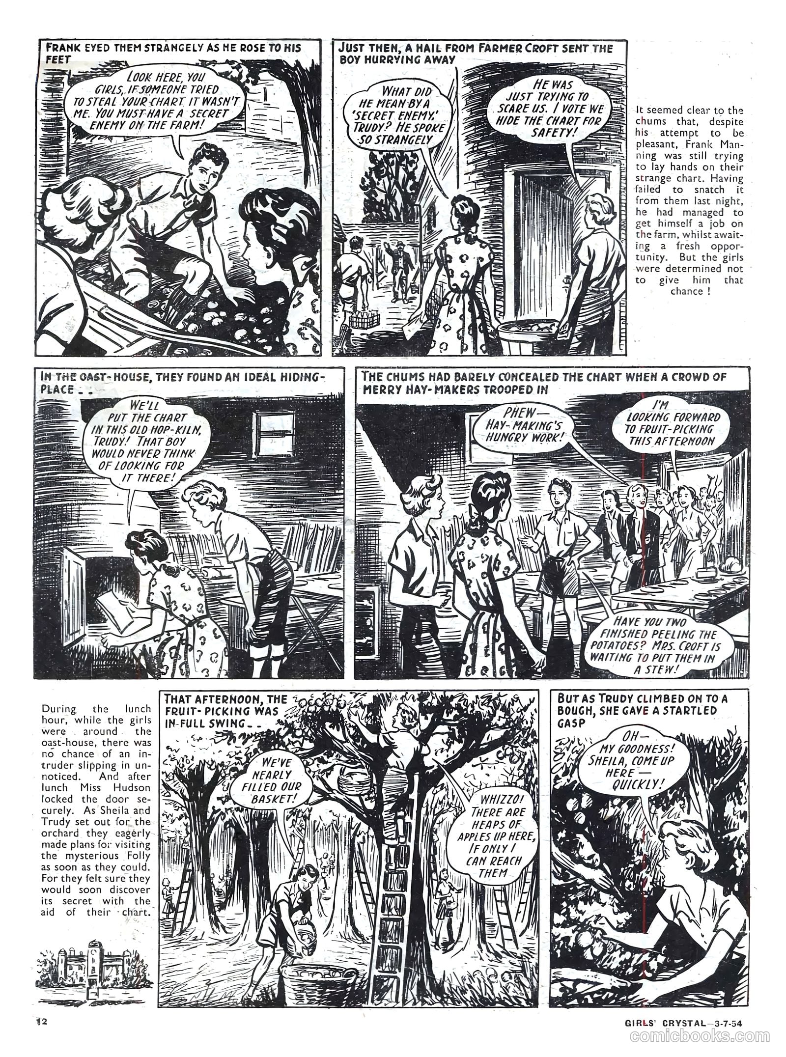 Girls' Crystal #976 (1954) — page 12 of 20