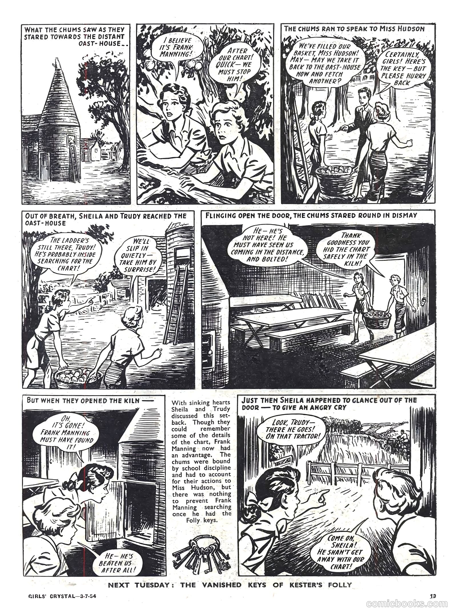 Girls' Crystal #976 (1954) — page 13 of 20