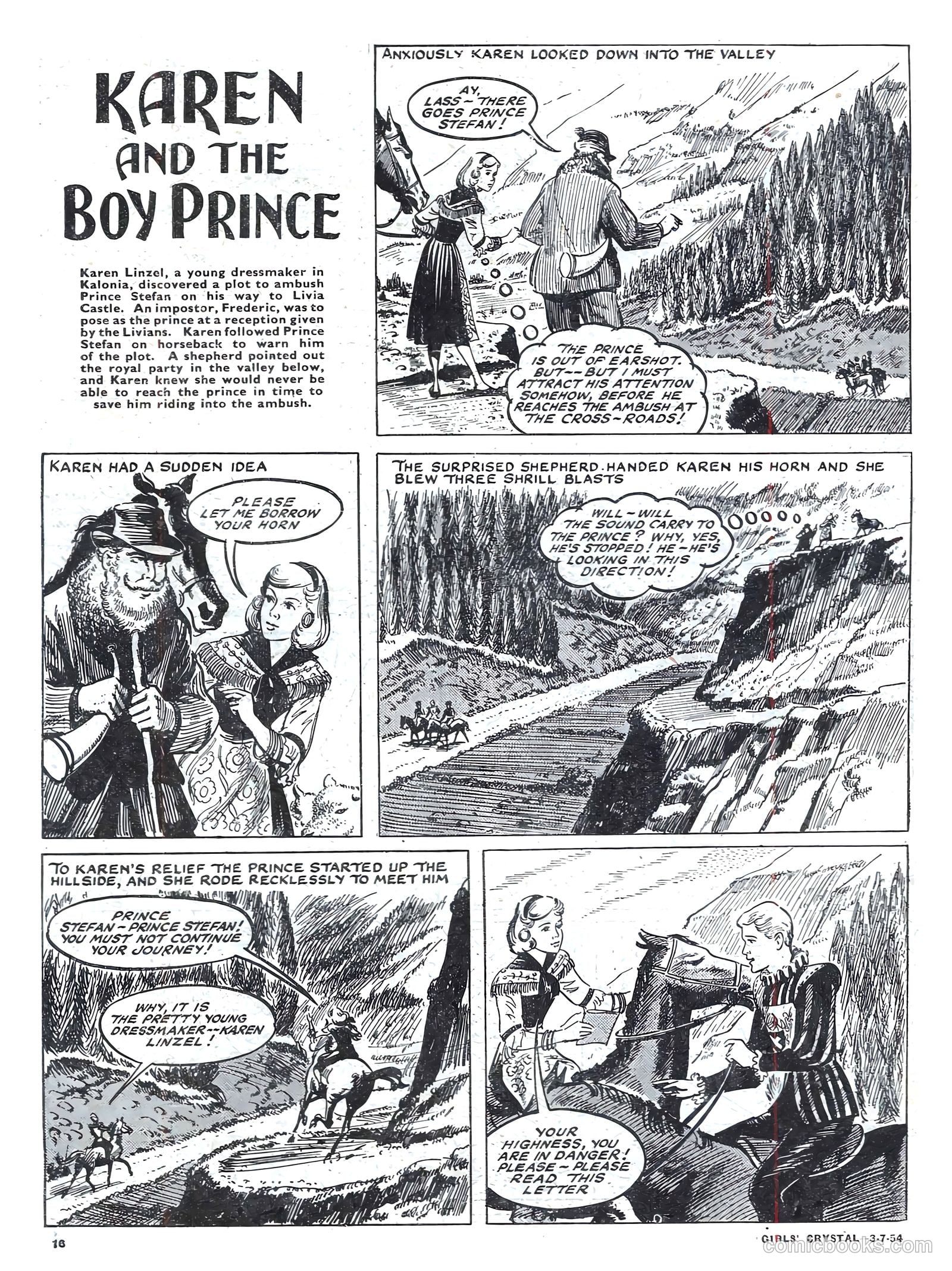 Girls' Crystal #976 (1954) — page 16 of 20