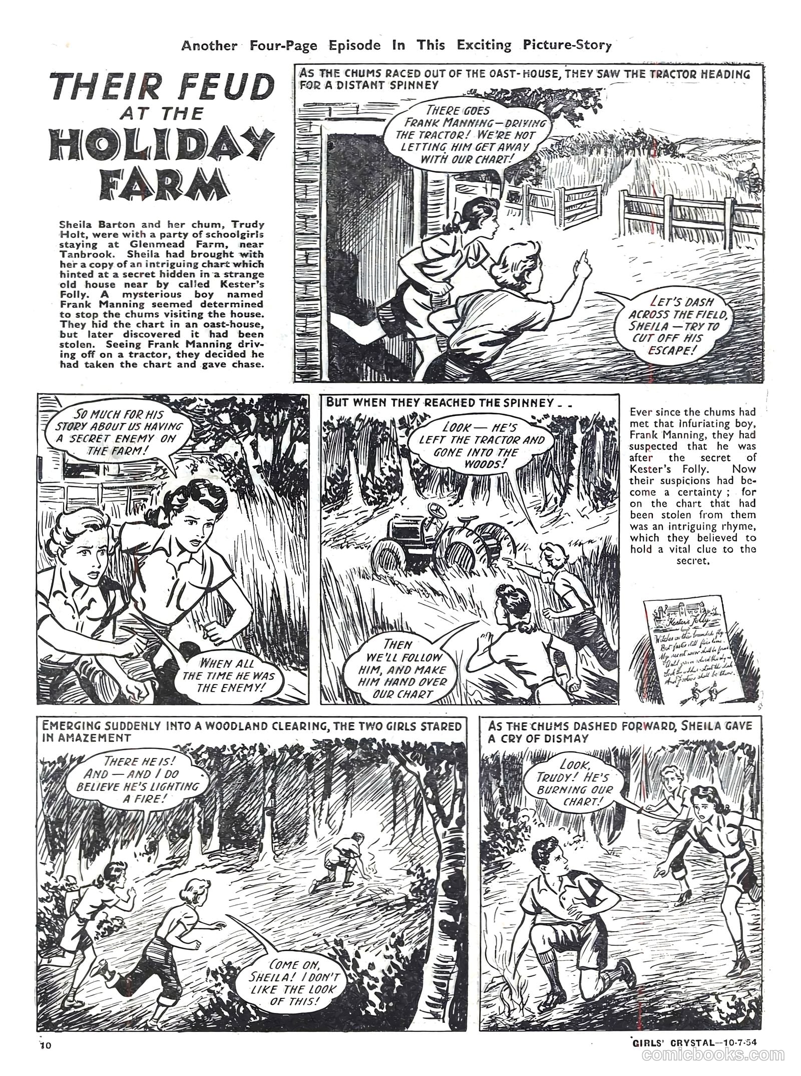 Girls' Crystal #977 (1954) — page 10 of 20