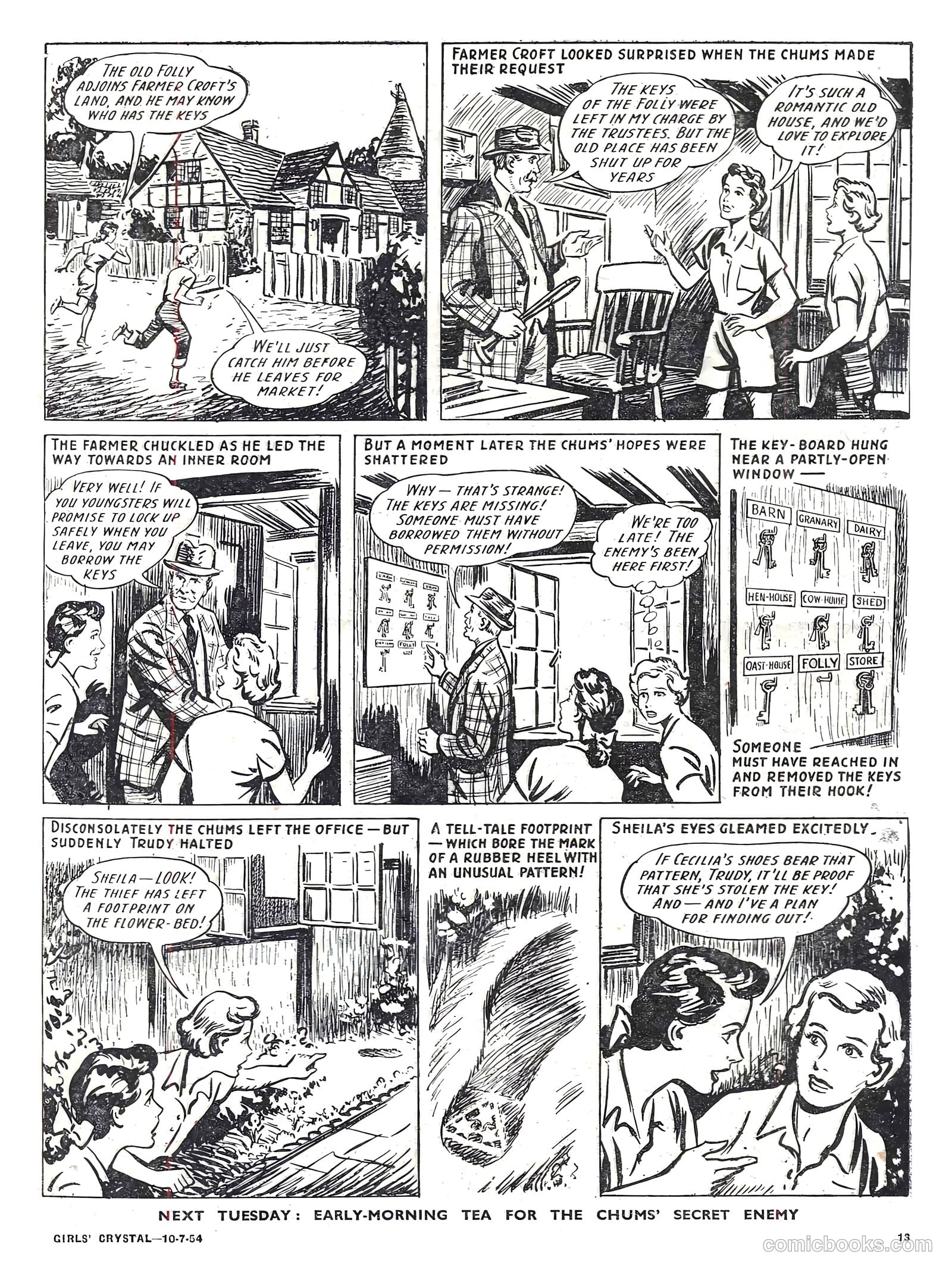 Girls' Crystal #977 (1954) — page 13 of 20