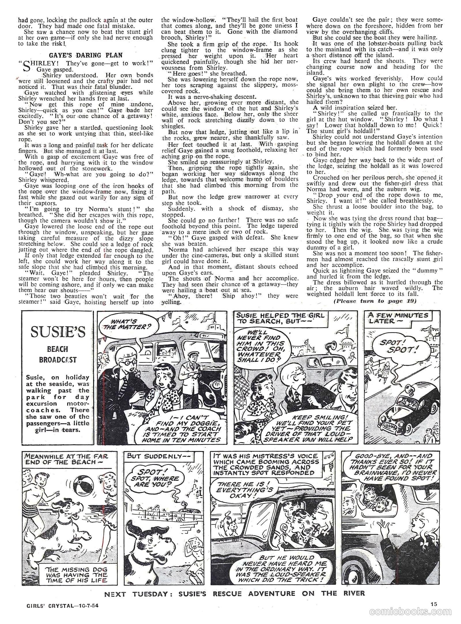 Girls' Crystal #977 (1954) — page 15 of 20