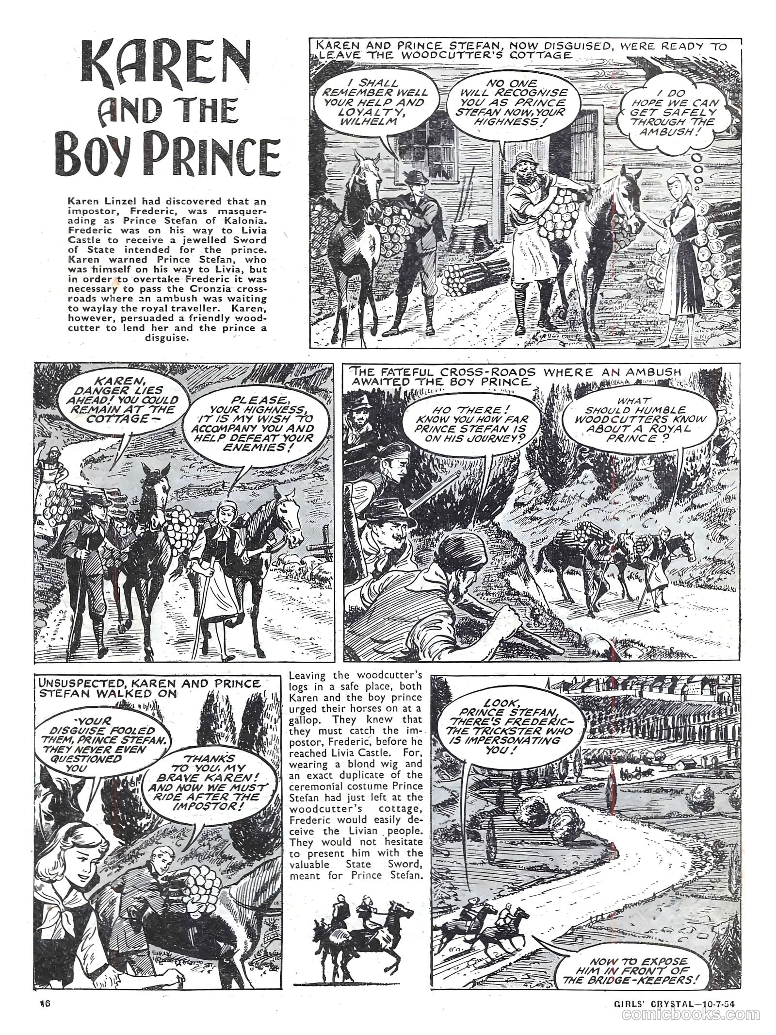 Girls' Crystal #977 (1954) — page 16 of 20