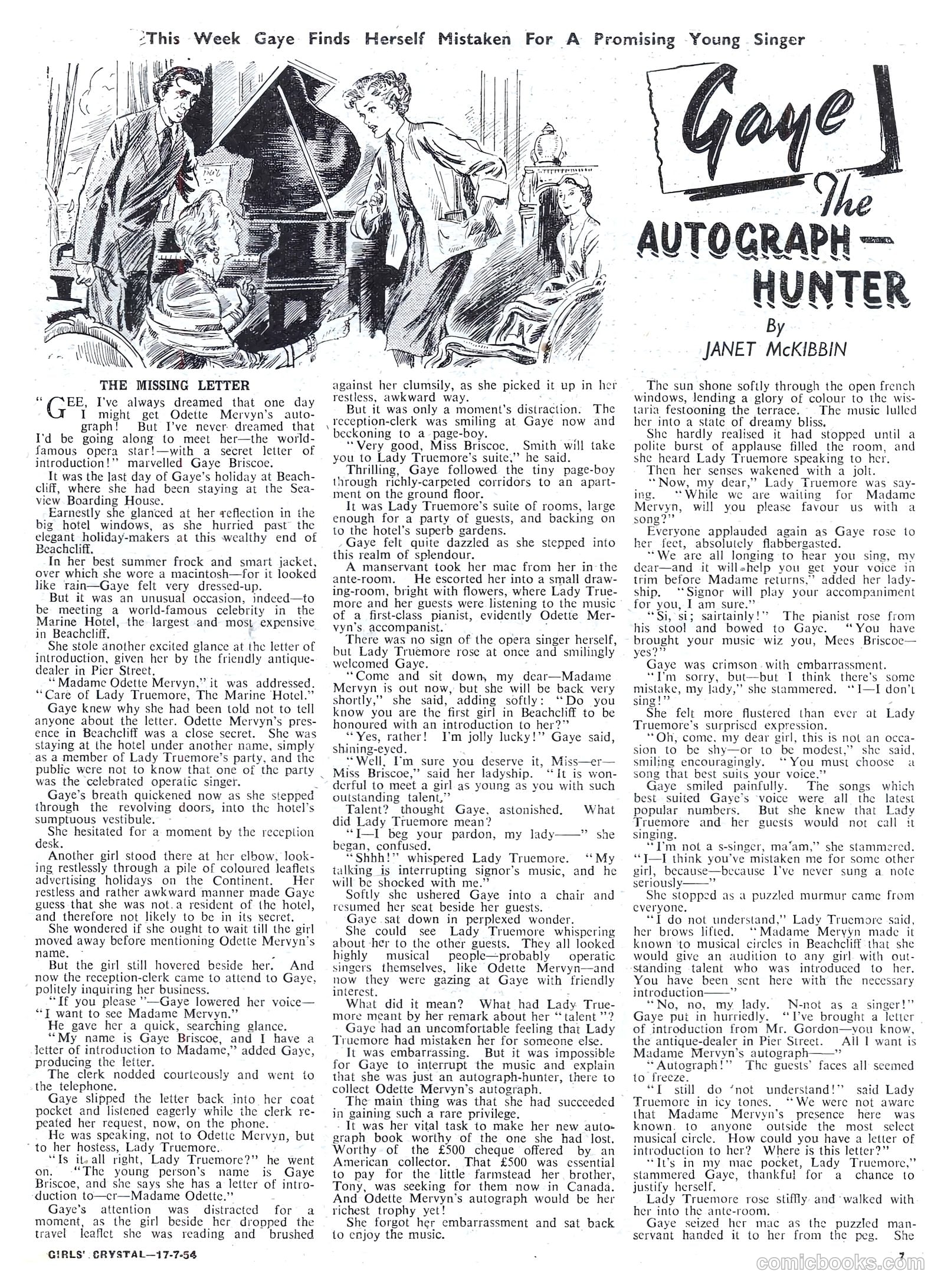 Girls' Crystal #978 (1954) — page 7 of 20