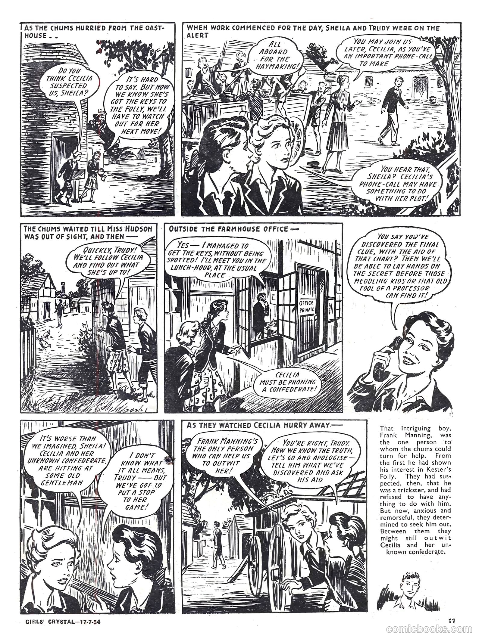 Girls' Crystal #978 (1954) — page 11 of 20
