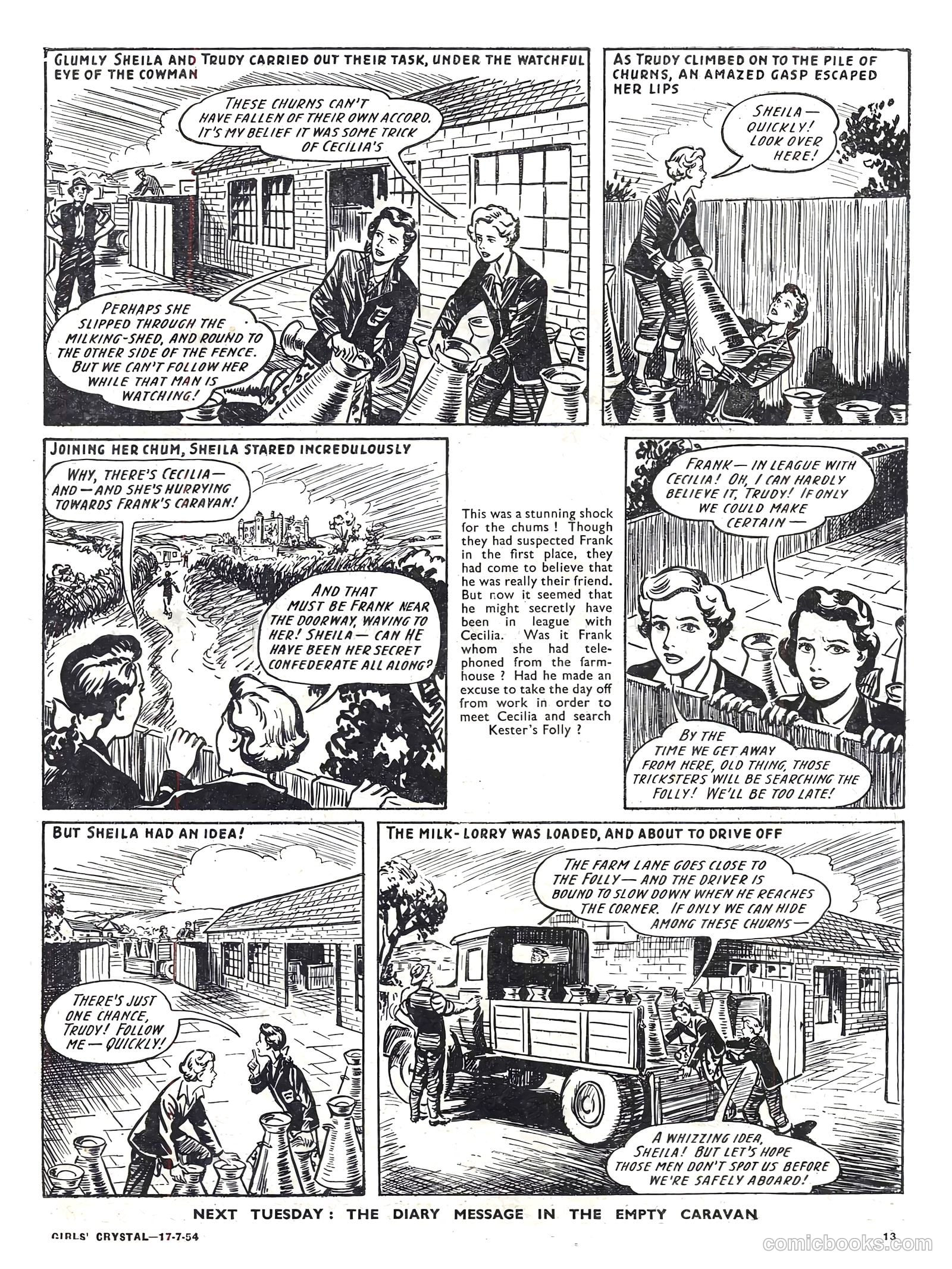 Girls' Crystal #978 (1954) — page 13 of 20
