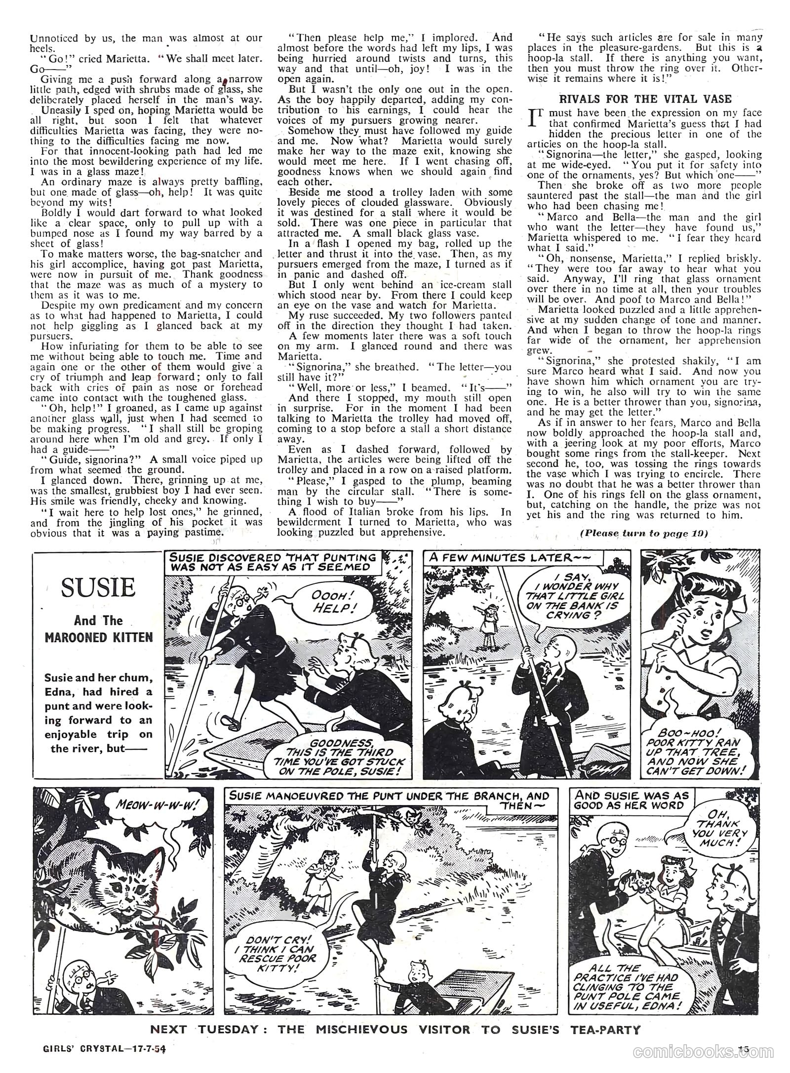 Girls' Crystal #978 (1954) — page 15 of 20