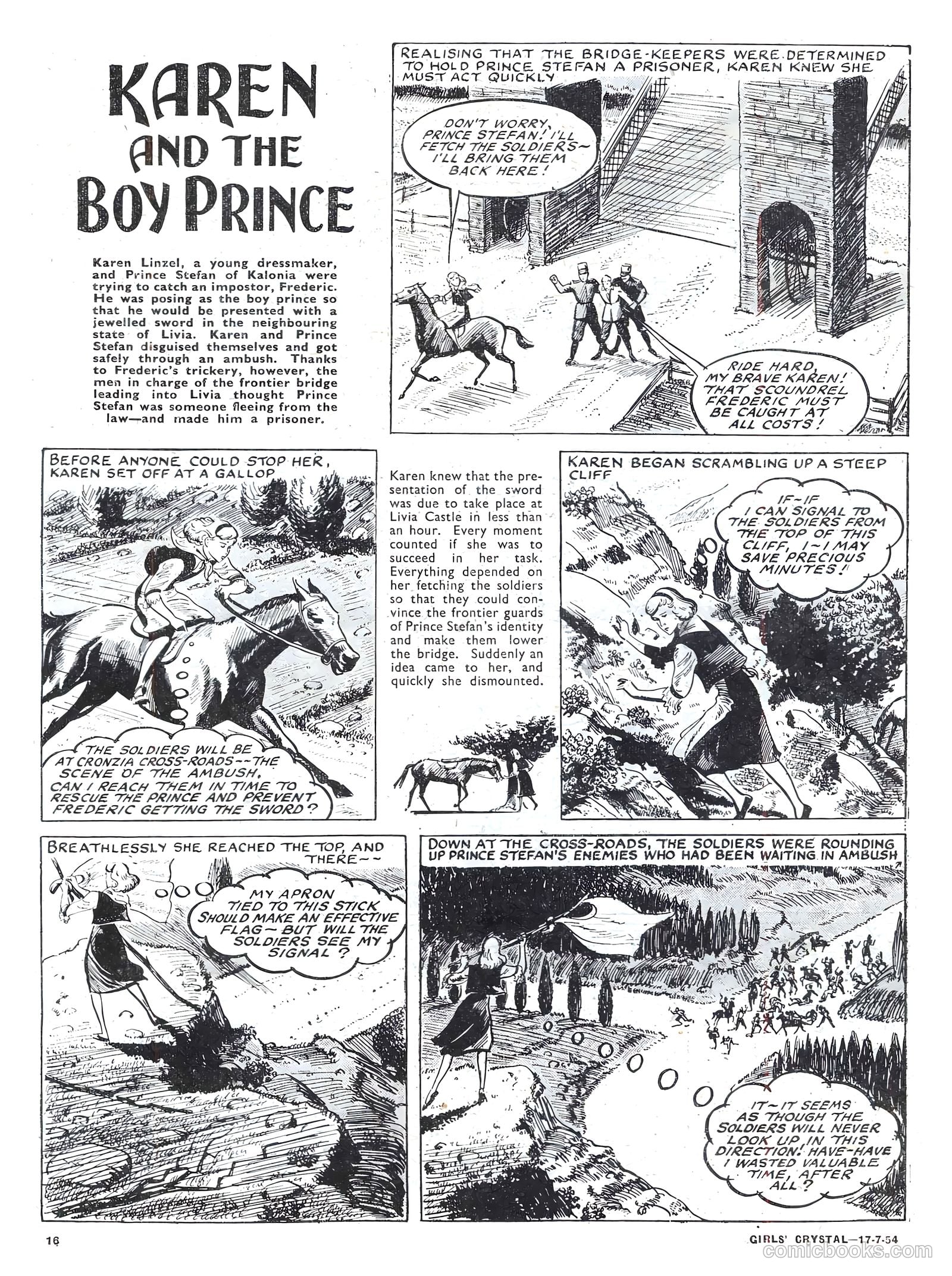 Girls' Crystal #978 (1954) — page 16 of 20