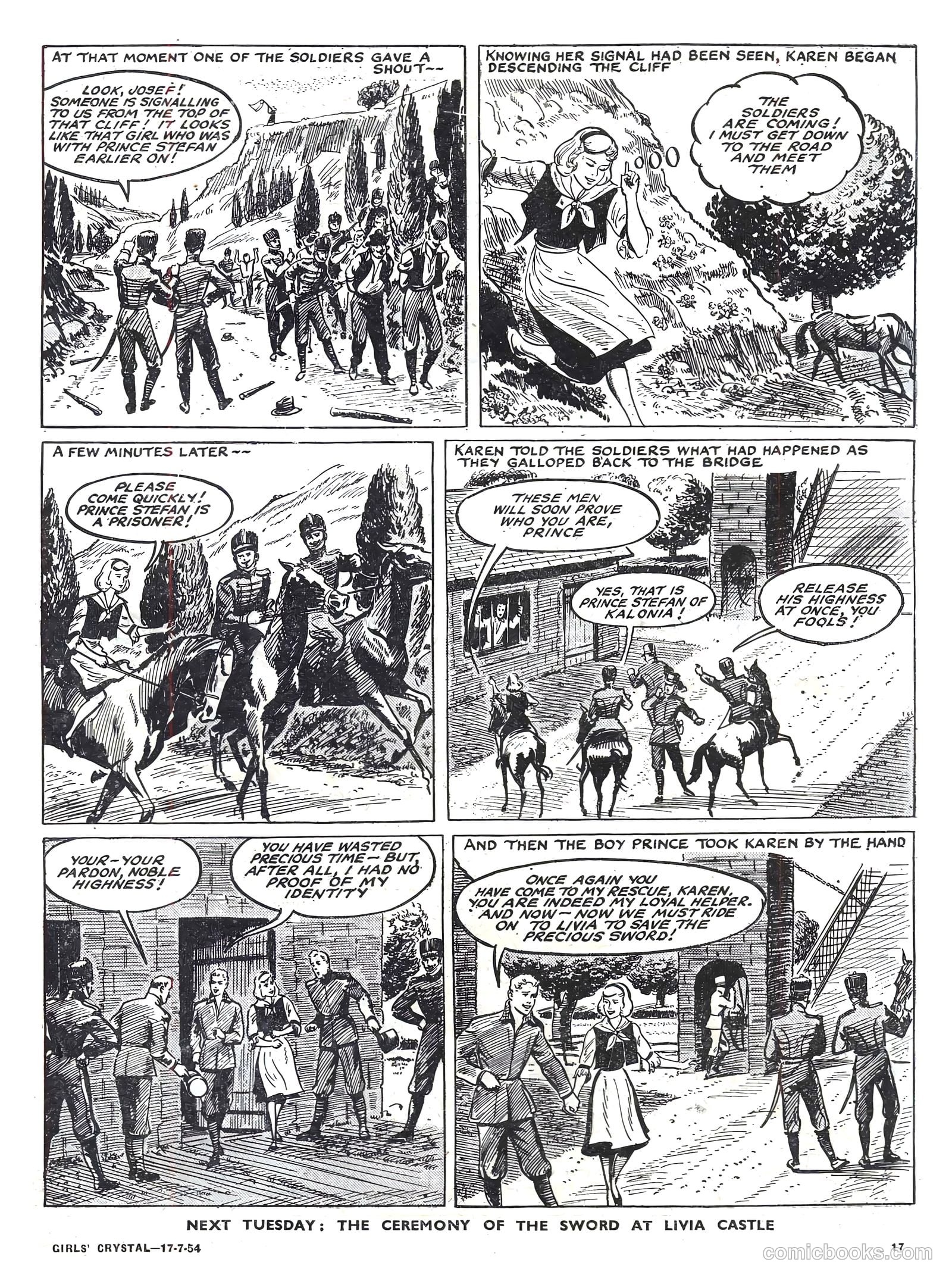 Girls' Crystal #978 (1954) — page 17 of 20