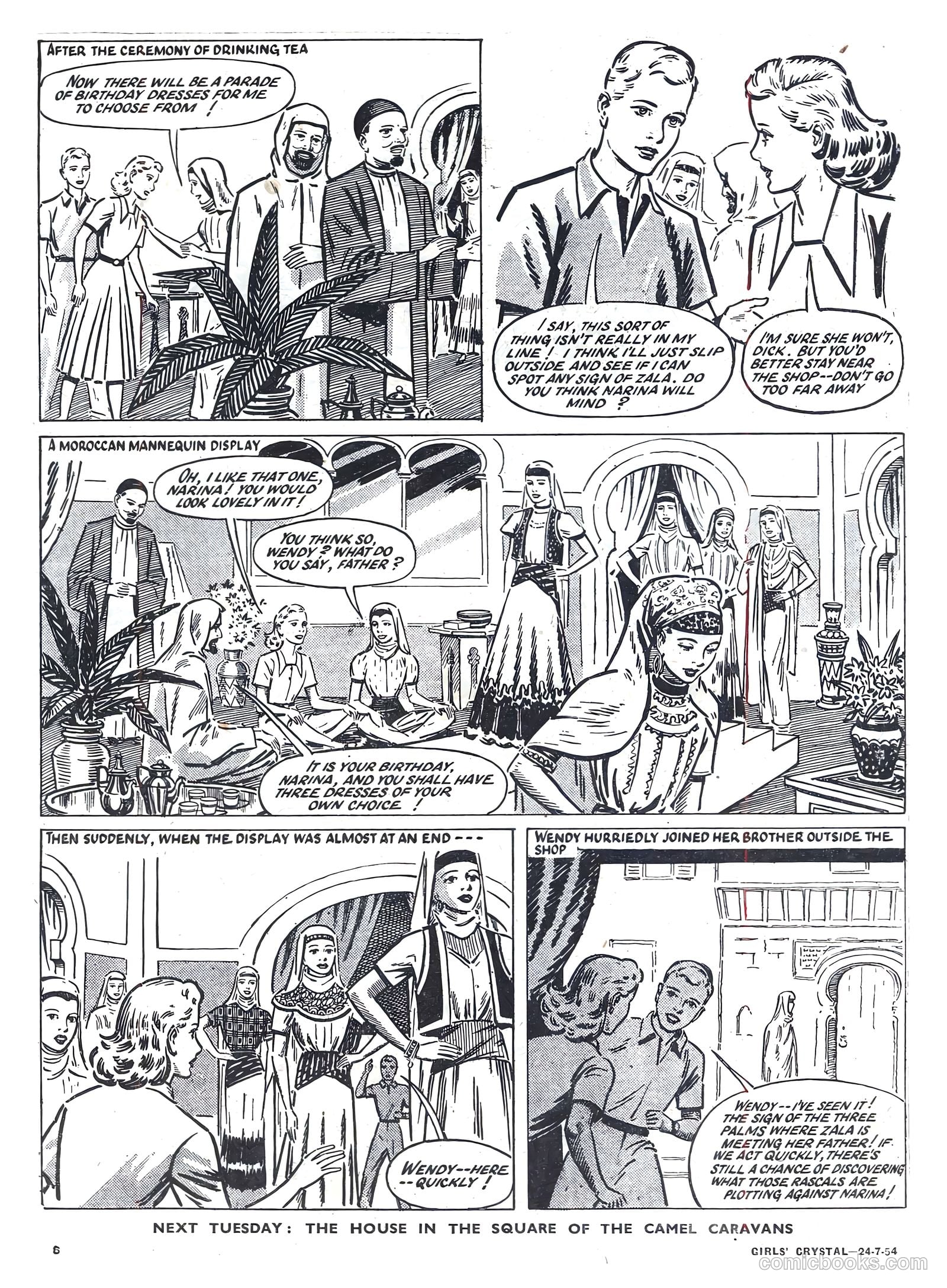 Girls' Crystal #979 (1954) — page 6 of 20