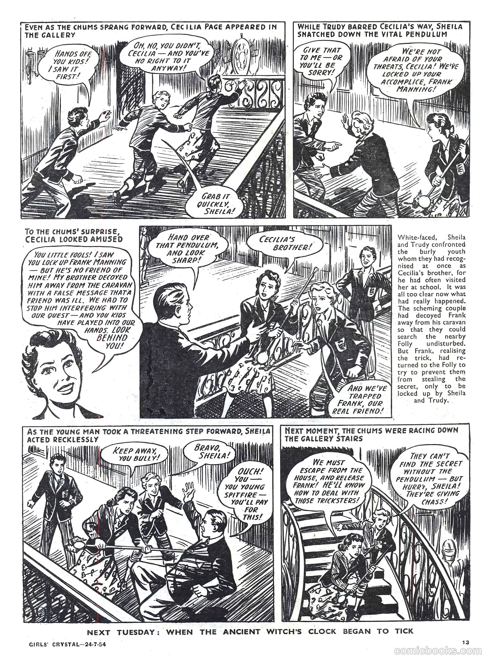 Girls' Crystal #979 (1954) — page 13 of 20