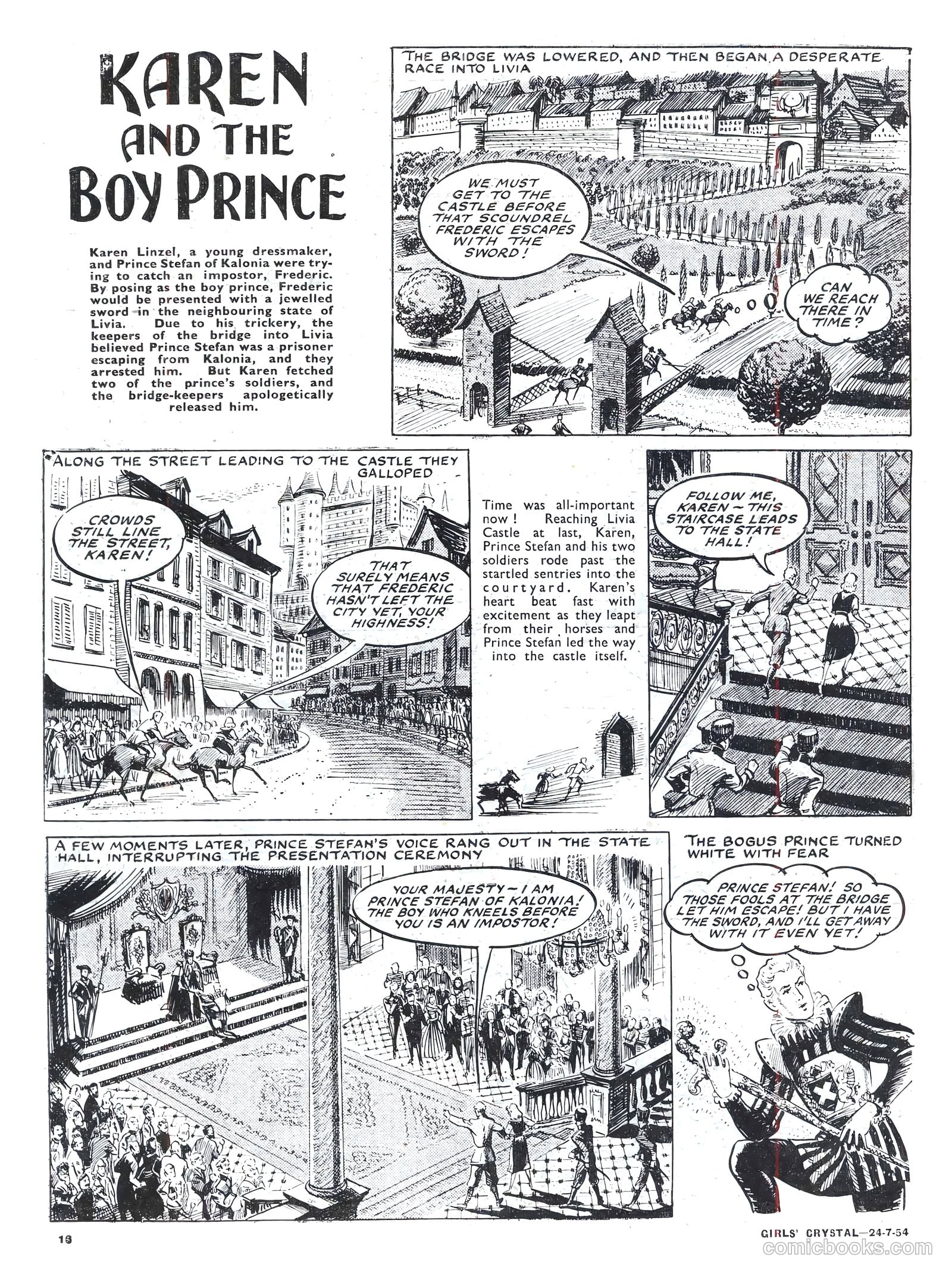 Girls' Crystal #979 (1954) — page 16 of 20