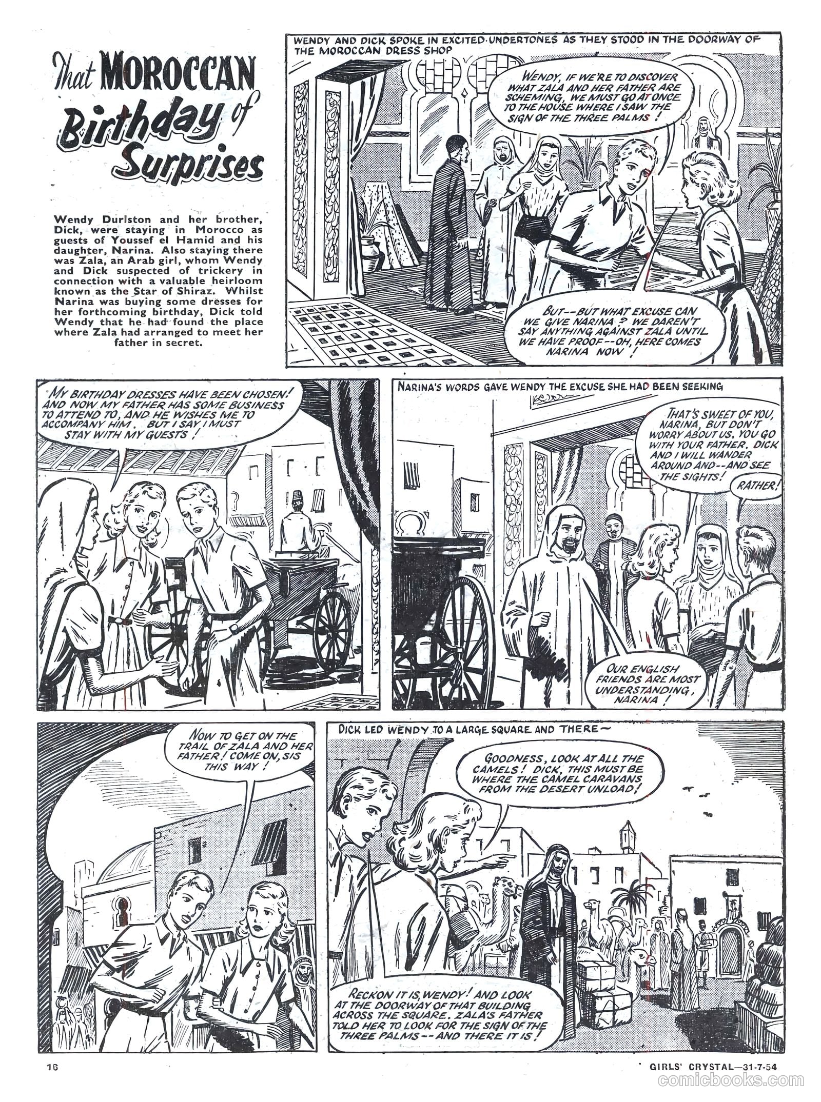 Girls' Crystal #980 (1954) — page 16 of 20