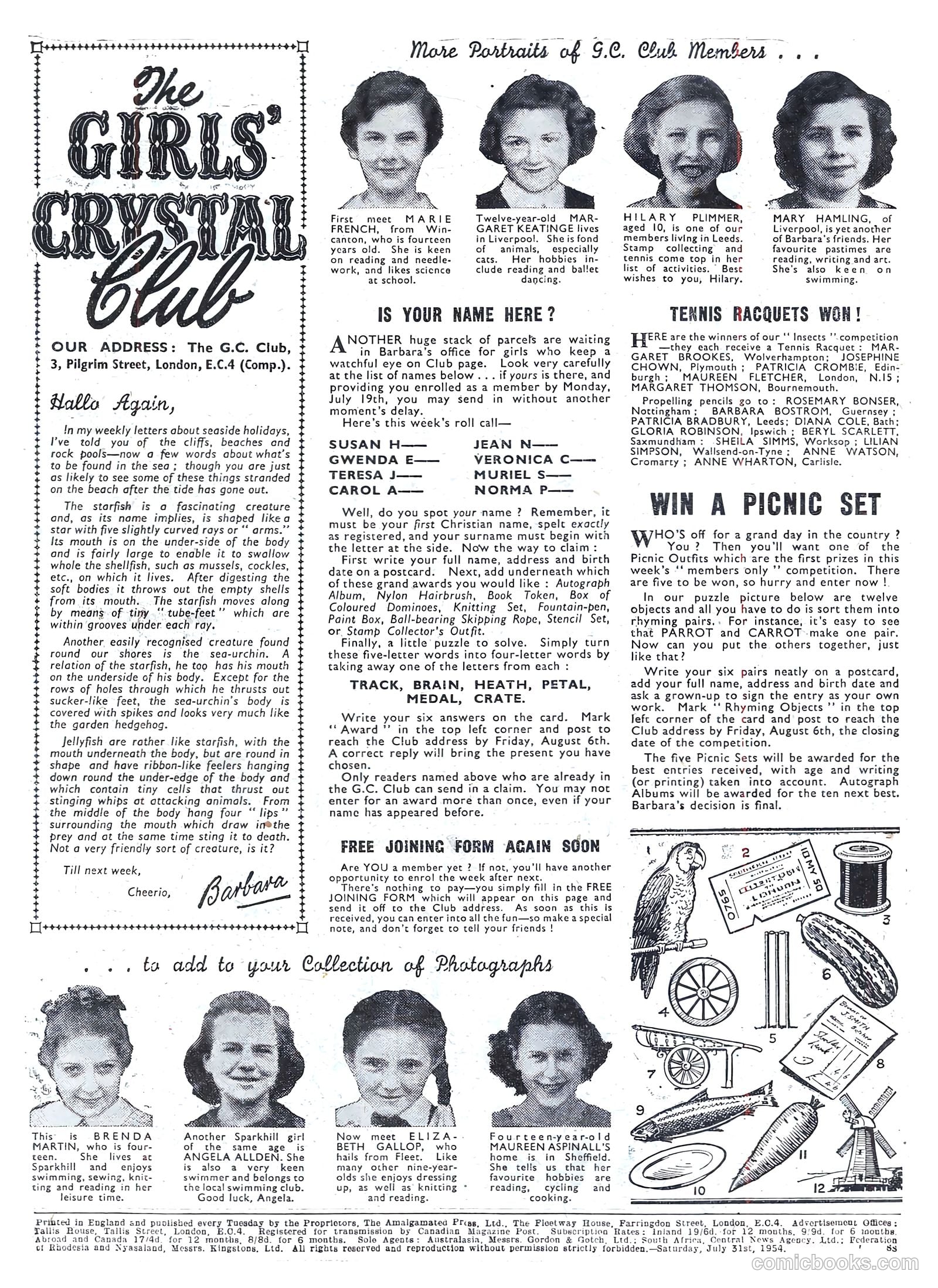 Girls' Crystal #980 (1954) — page 18 of 20