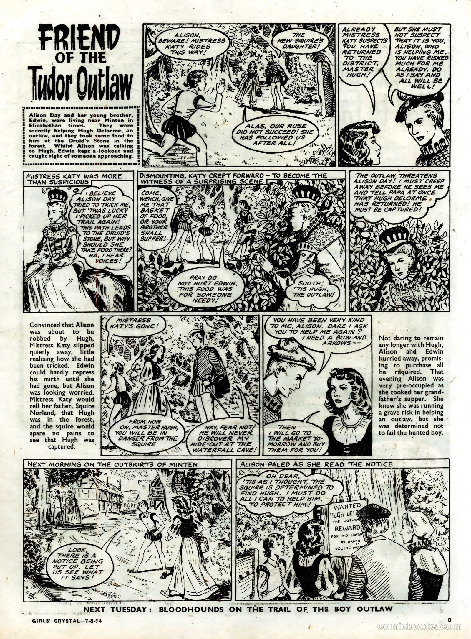 Girls' Crystal #981 (1954) — page 9 of 20