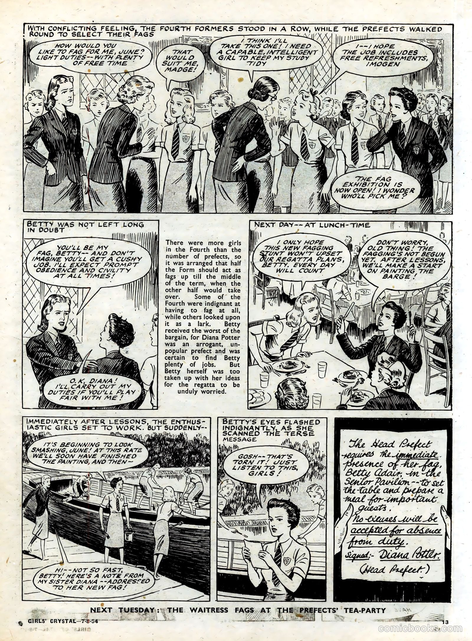 Girls' Crystal #981 (1954) — page 13 of 20
