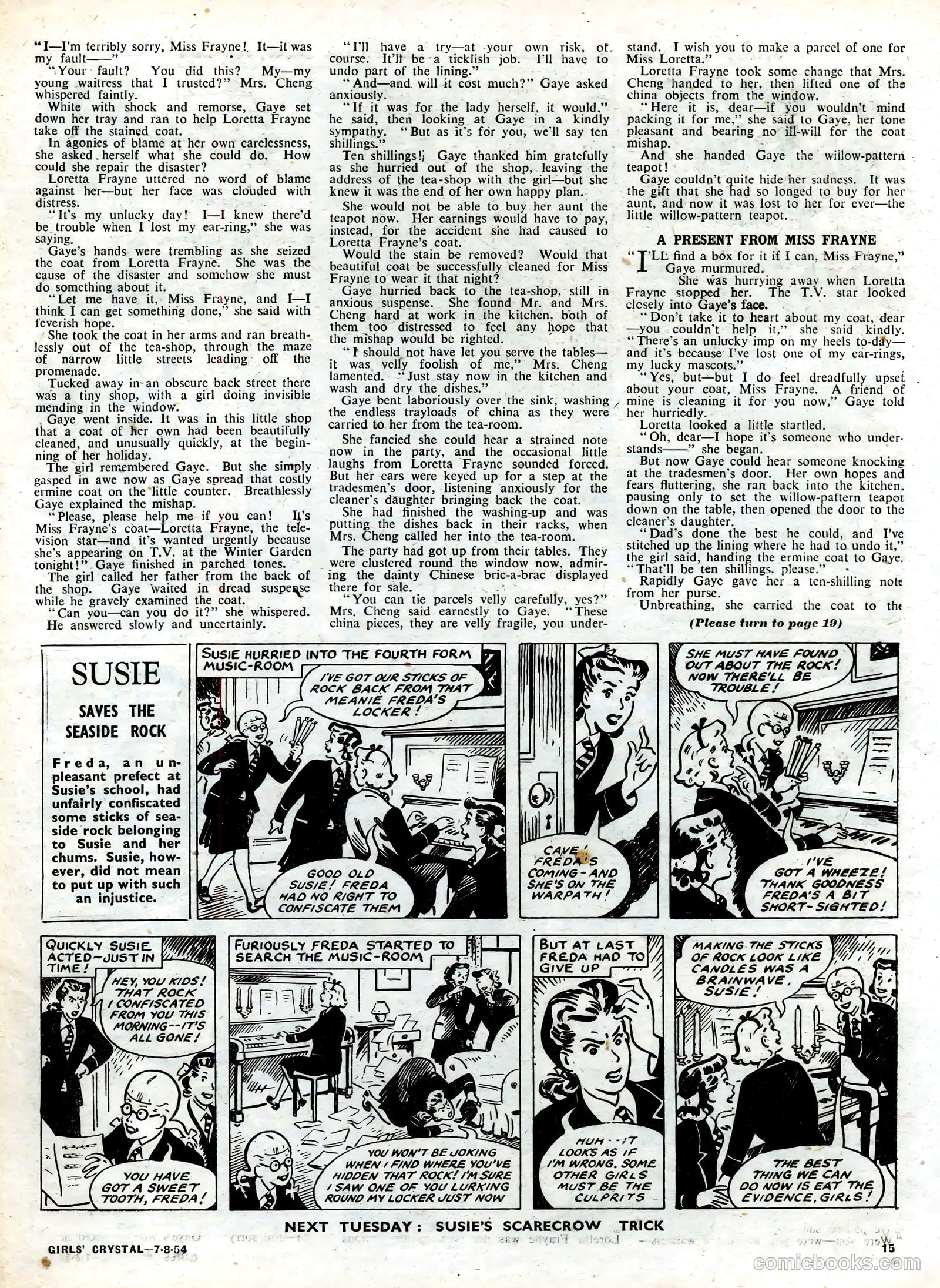 Girls' Crystal #981 (1954) — page 15 of 20
