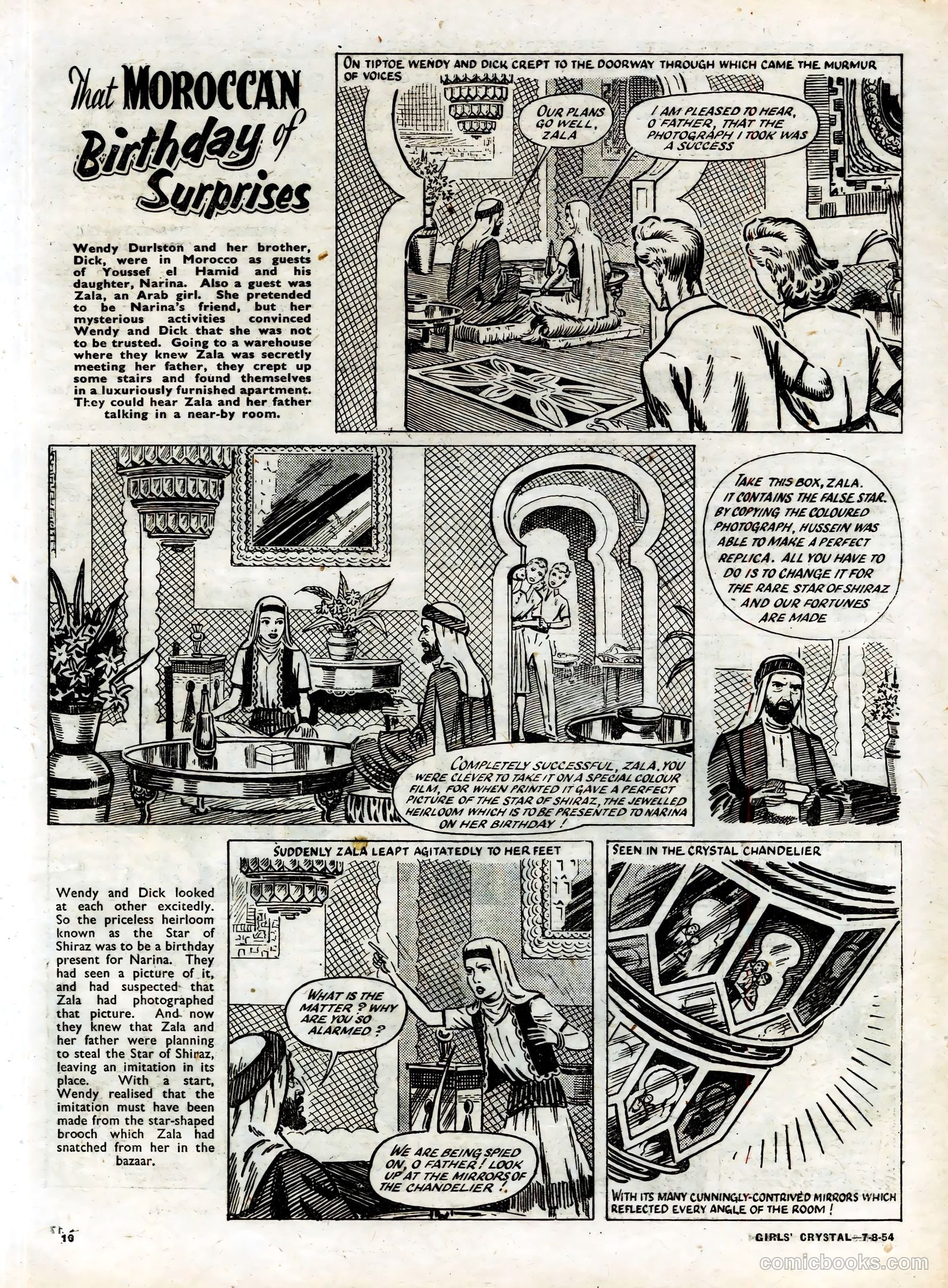 Girls' Crystal #981 (1954) — page 16 of 20