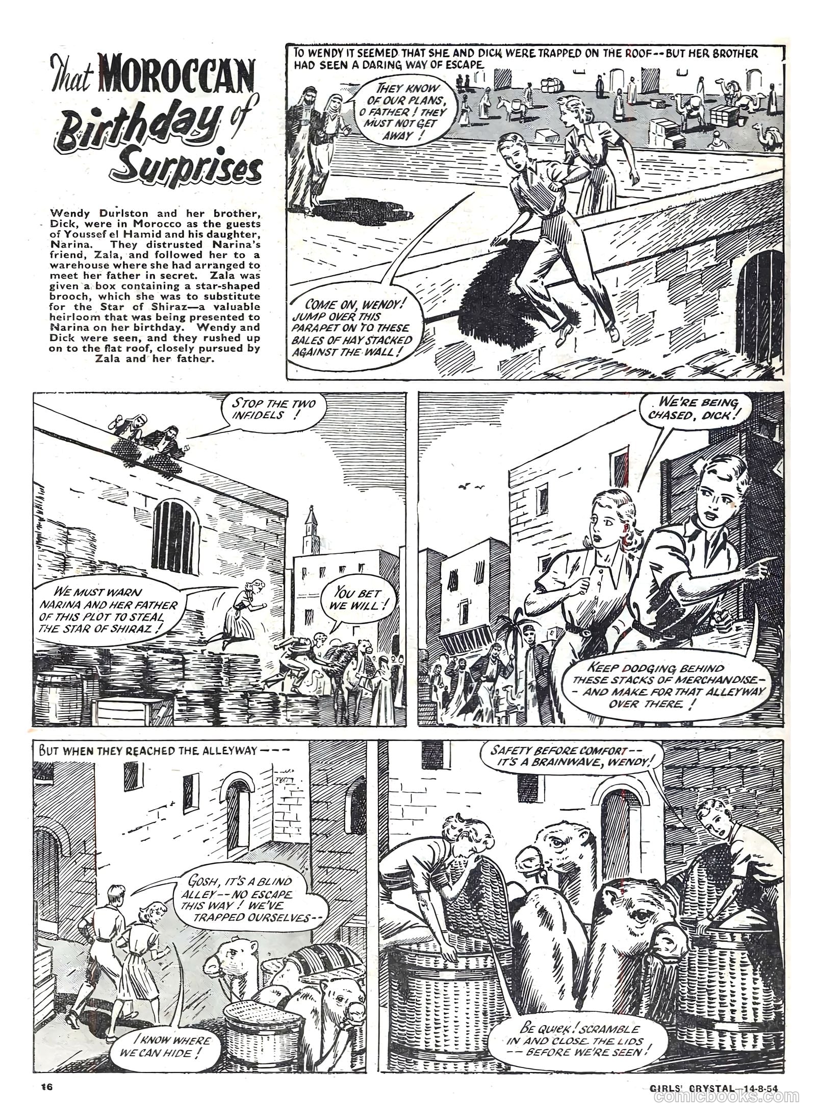 Girls' Crystal #982 (1954) — page 16 of 20