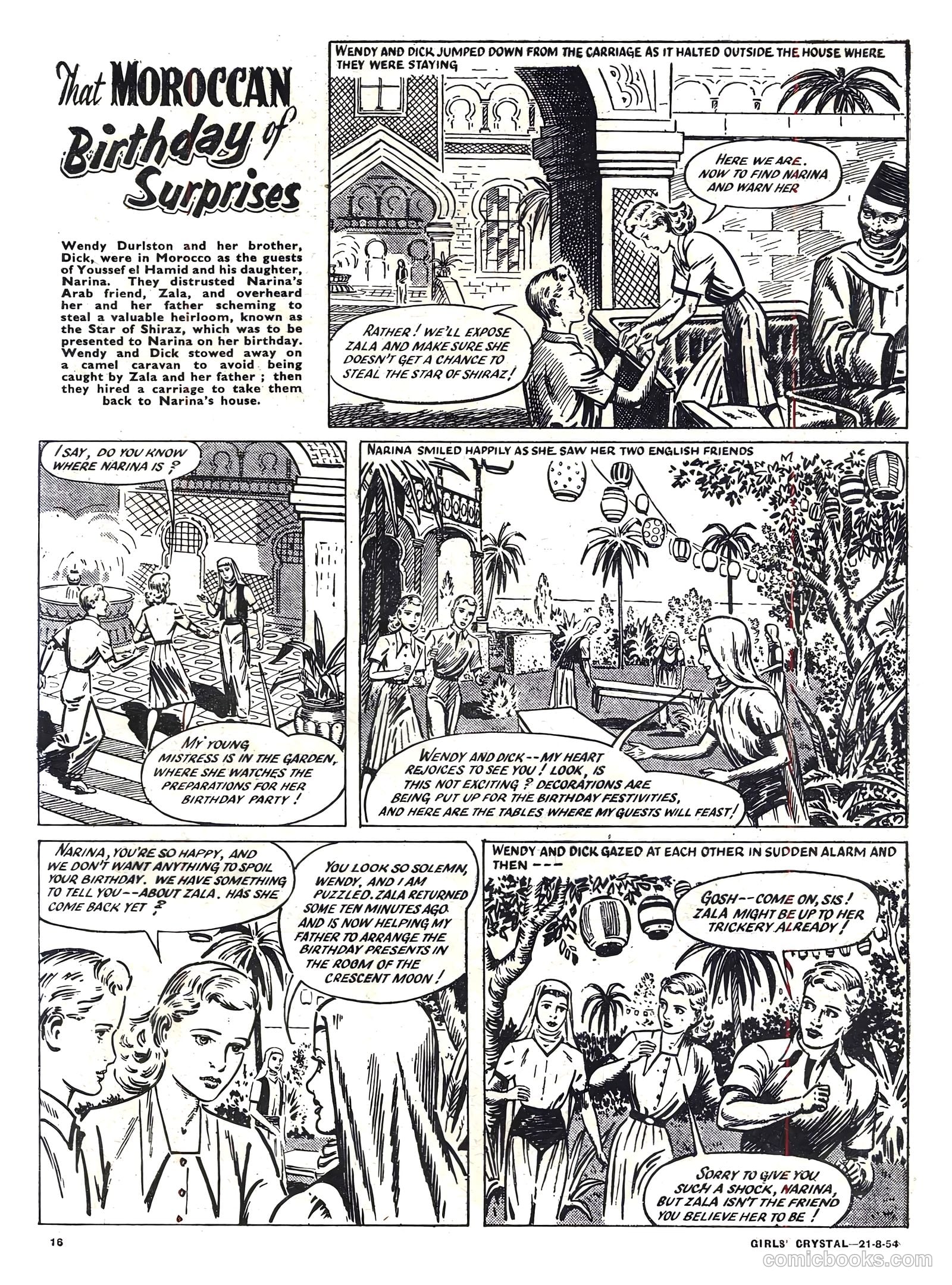 Girls' Crystal #983 (1954) — page 16 of 20