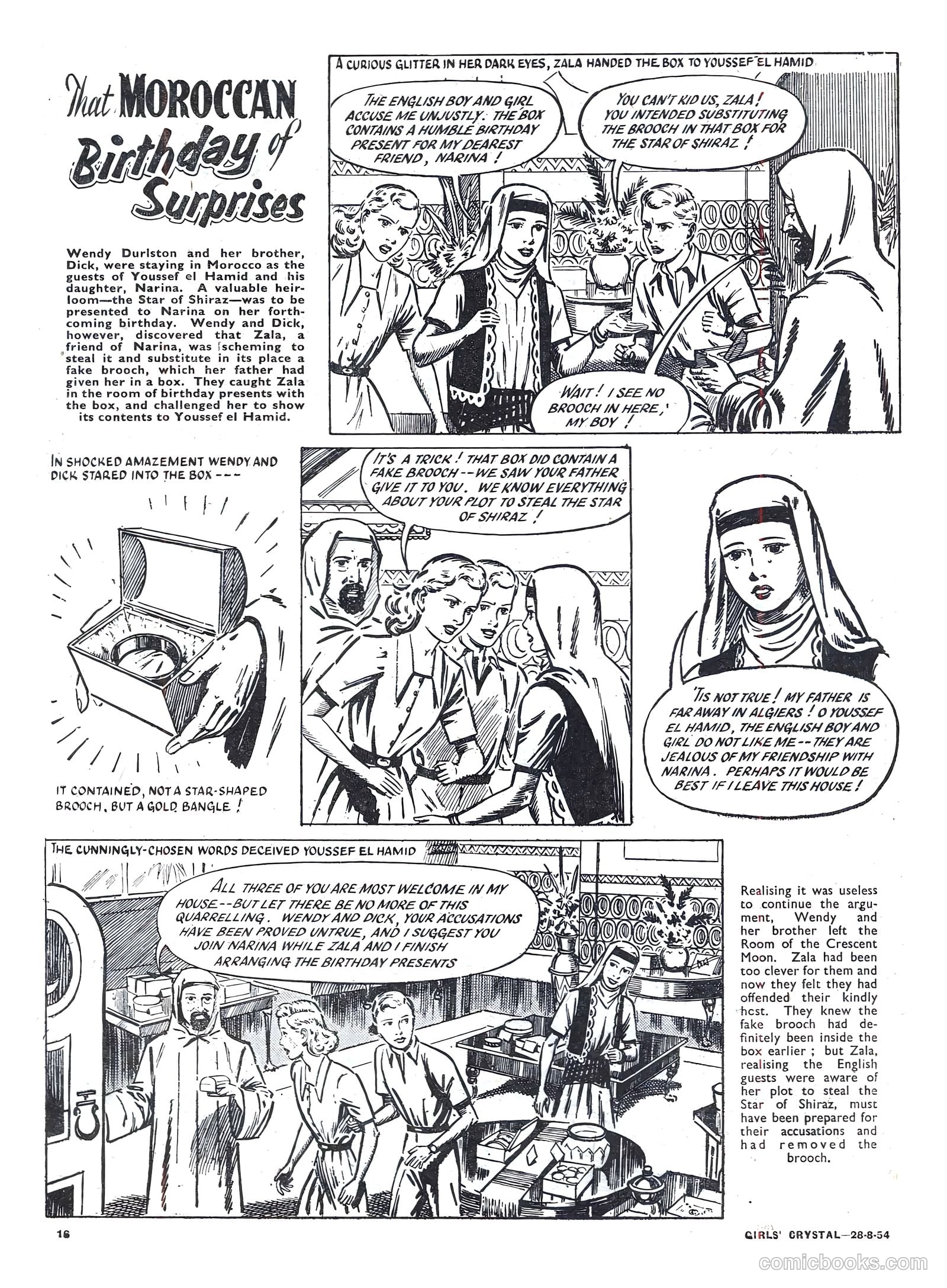 Girls' Crystal #984 (1954) — page 16 of 20