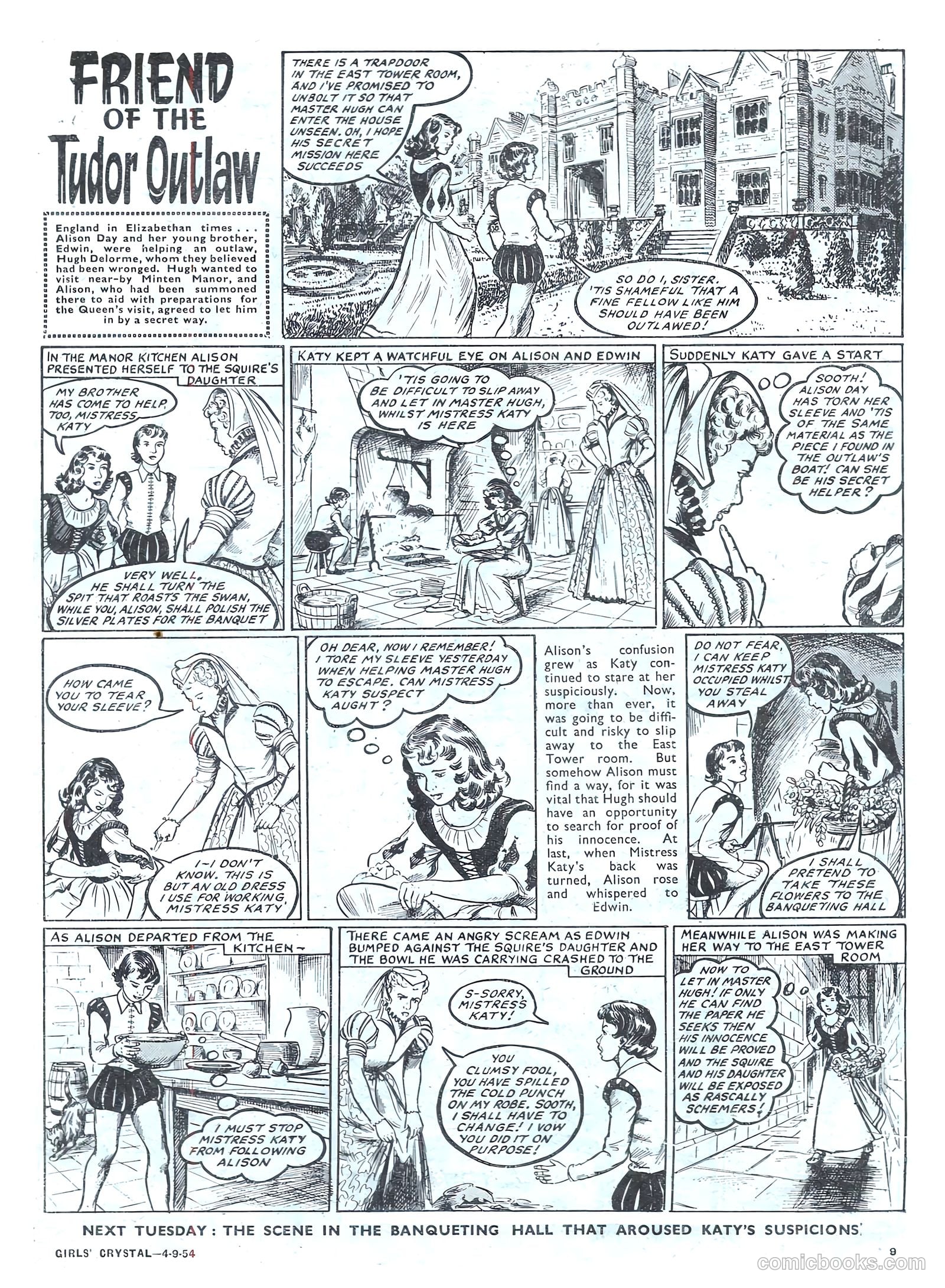 Girls' Crystal #985 (1954) — page 9 of 20