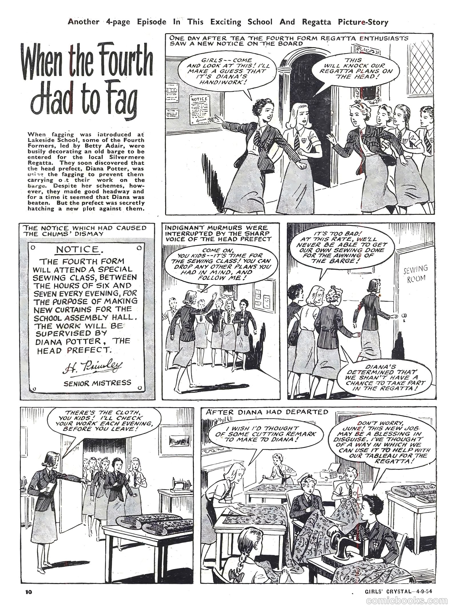 Girls' Crystal #985 (1954) — page 10 of 20