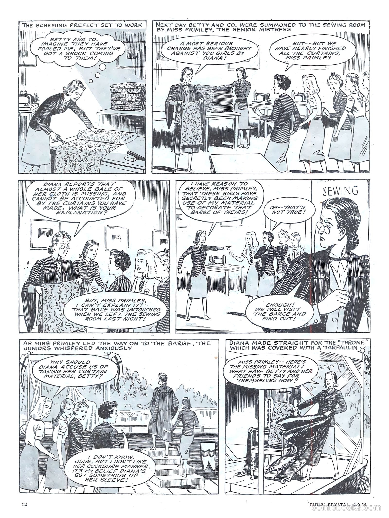 Girls' Crystal #985 (1954) — page 12 of 20