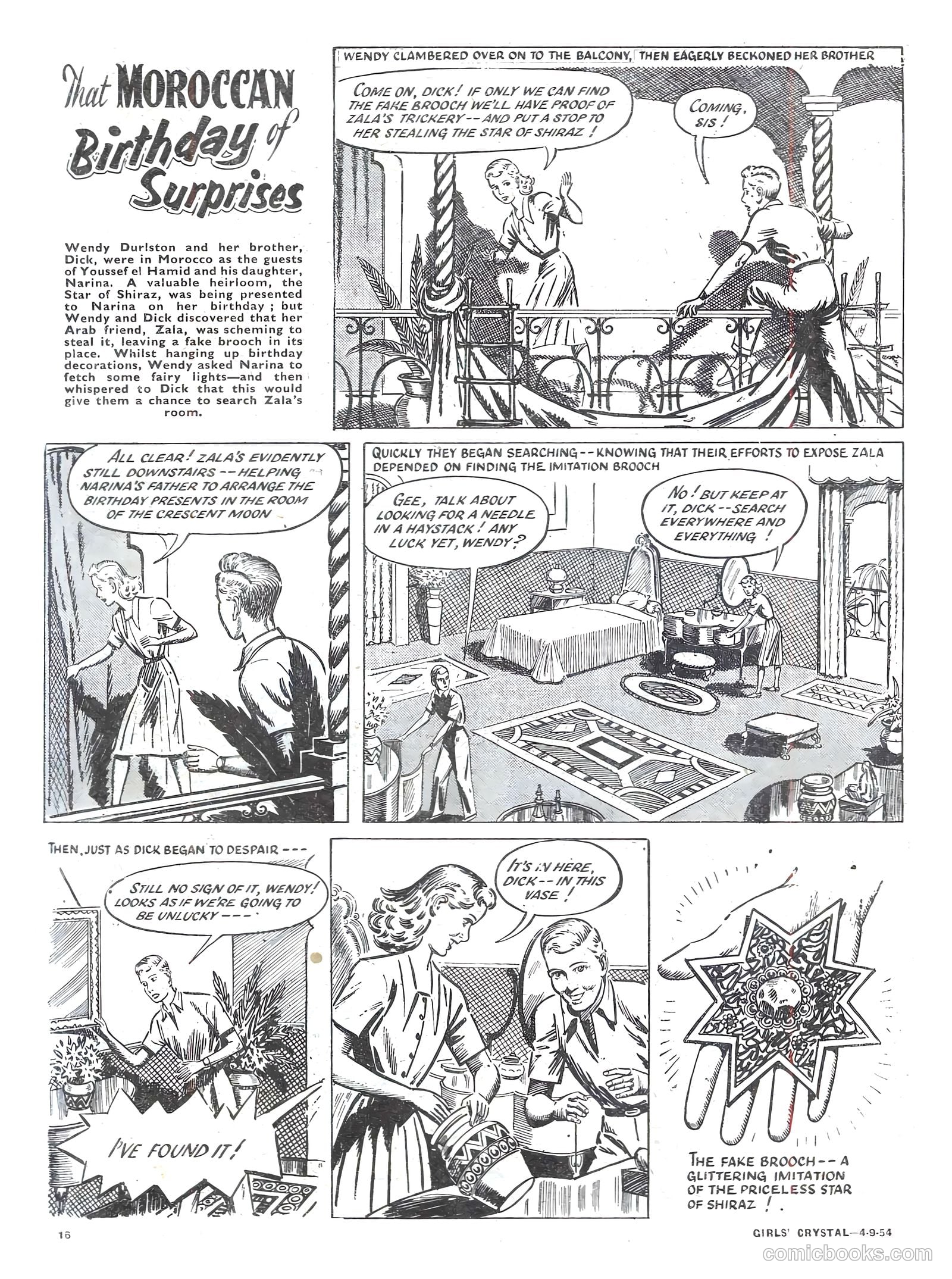 Girls' Crystal #985 (1954) — page 16 of 20
