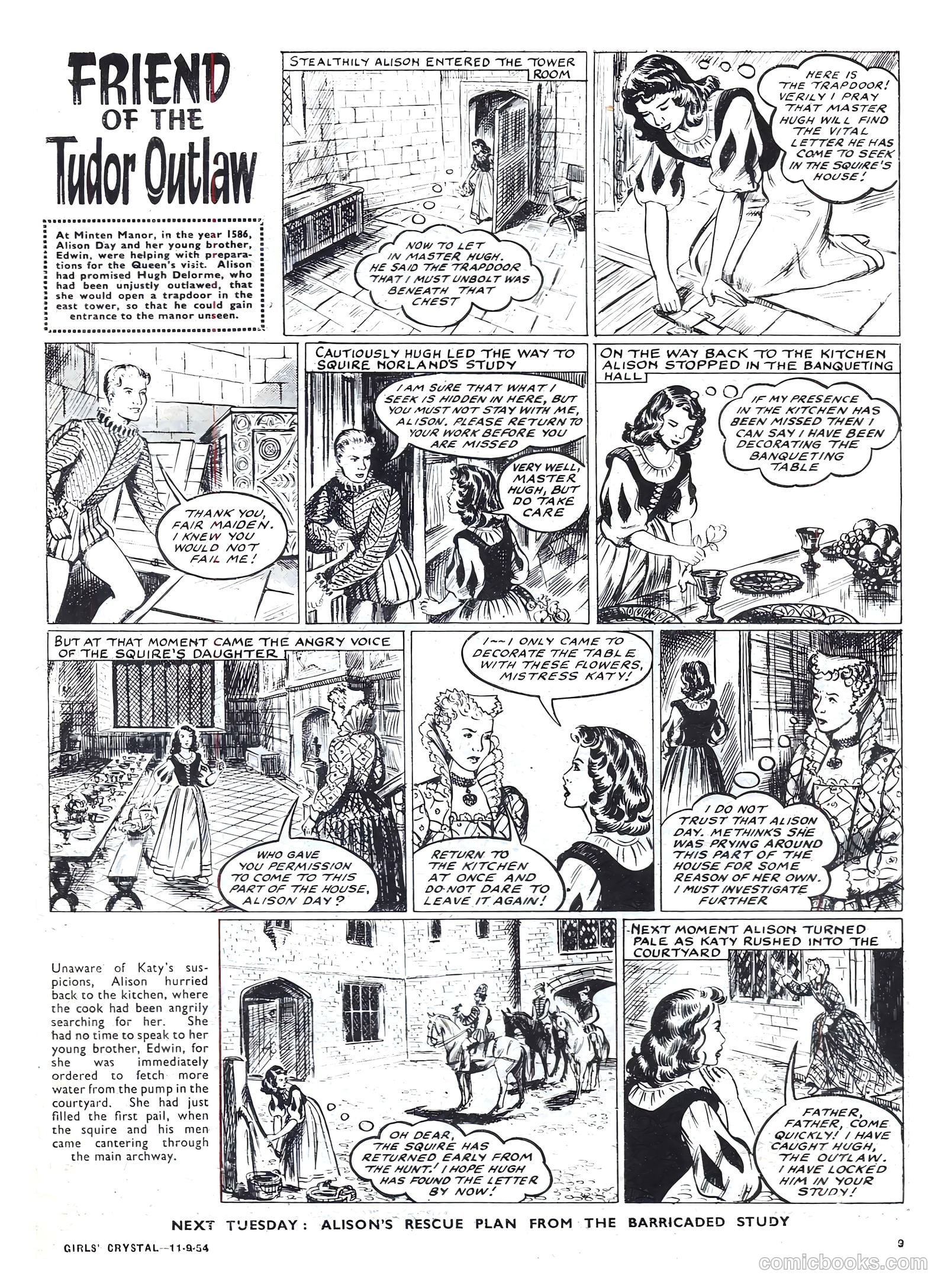 Girls' Crystal #986 (1954) — page 9 of 20