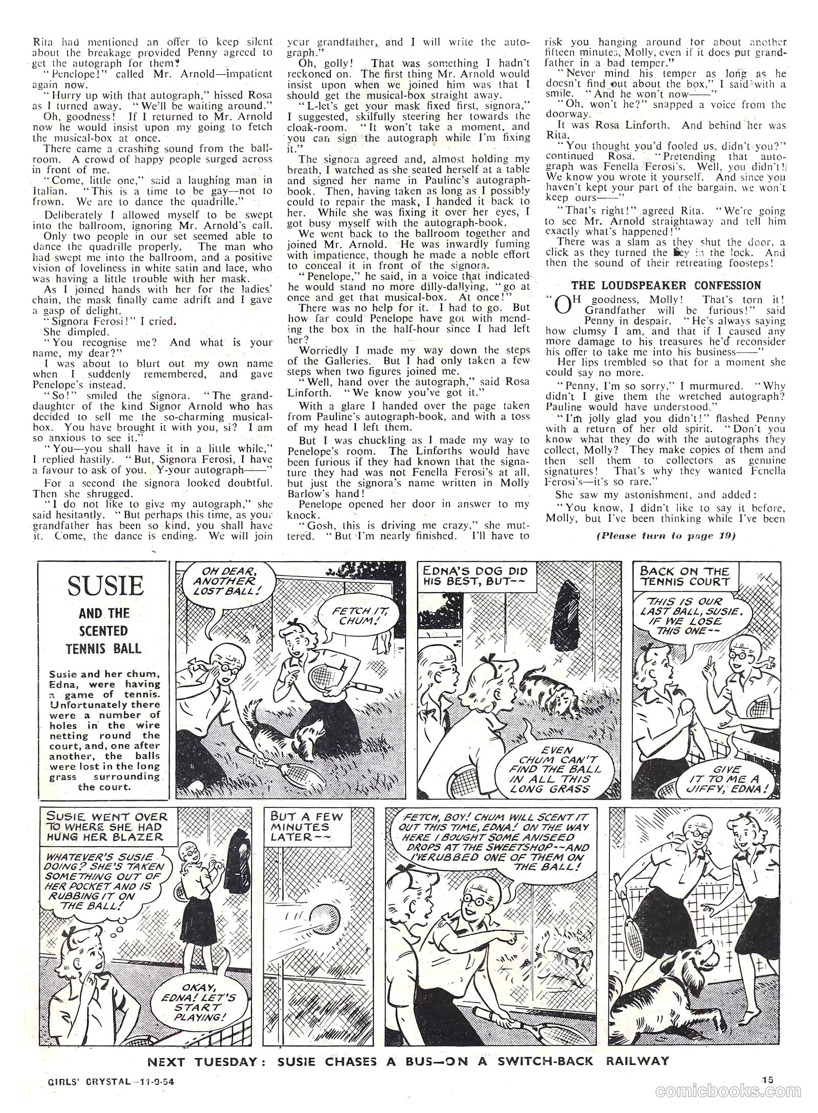 Girls' Crystal #986 (1954) — page 15 of 20