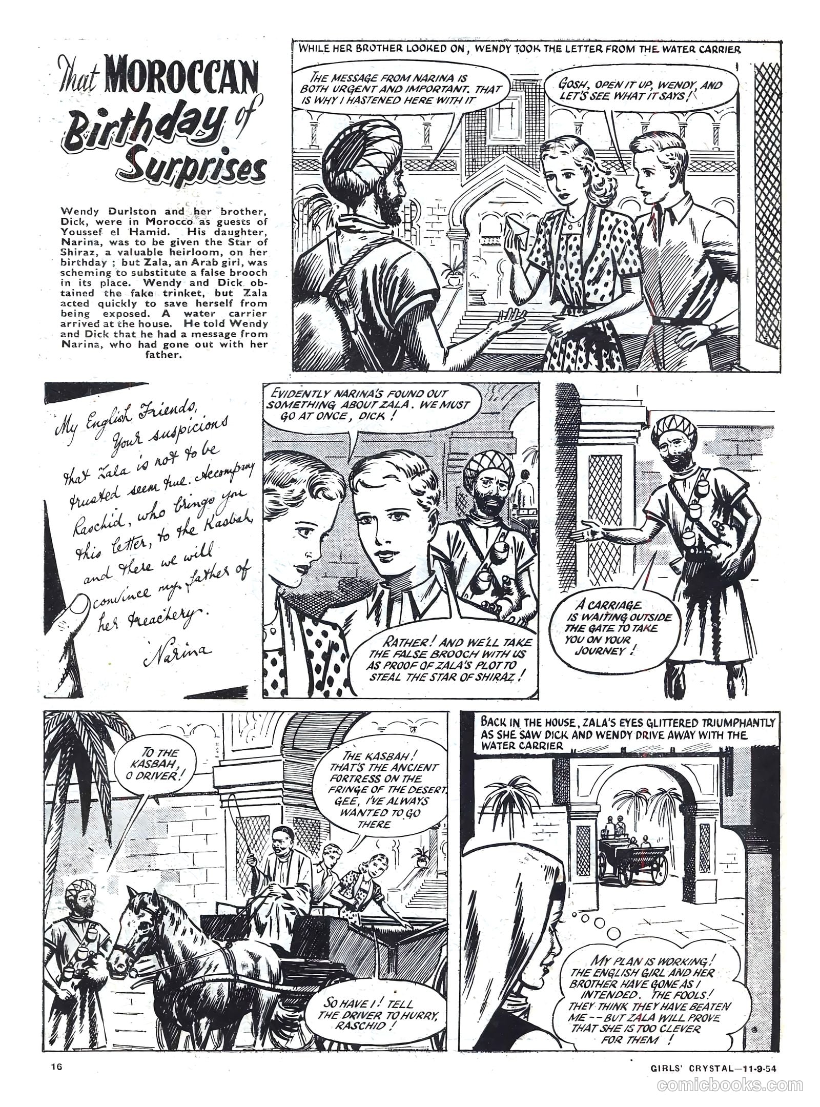 Girls' Crystal #986 (1954) — page 16 of 20