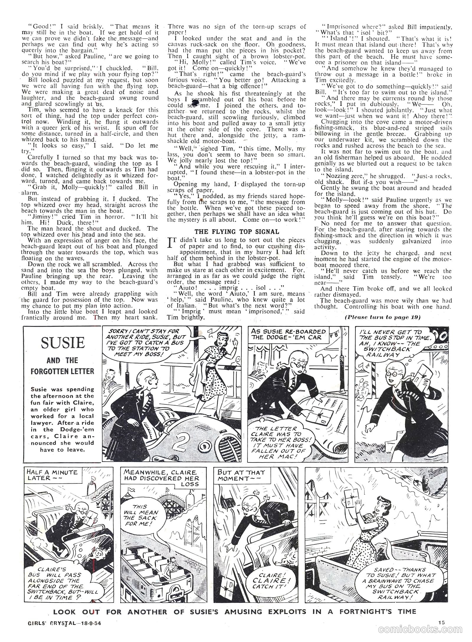 Girls' Crystal #987 (1954) — page 15 of 20