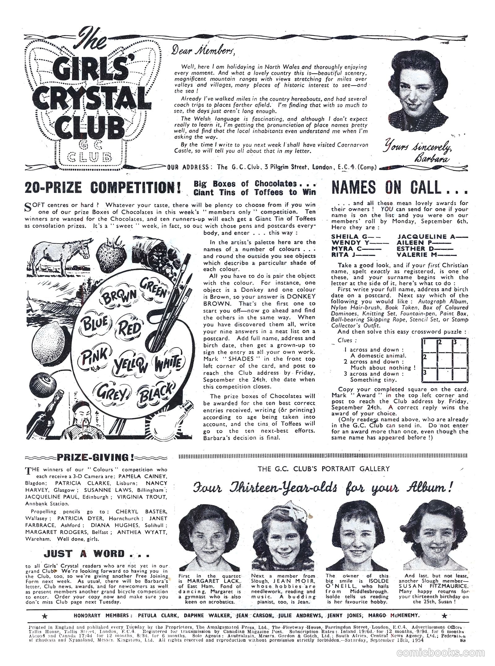 Girls' Crystal #987 (1954) — page 18 of 20