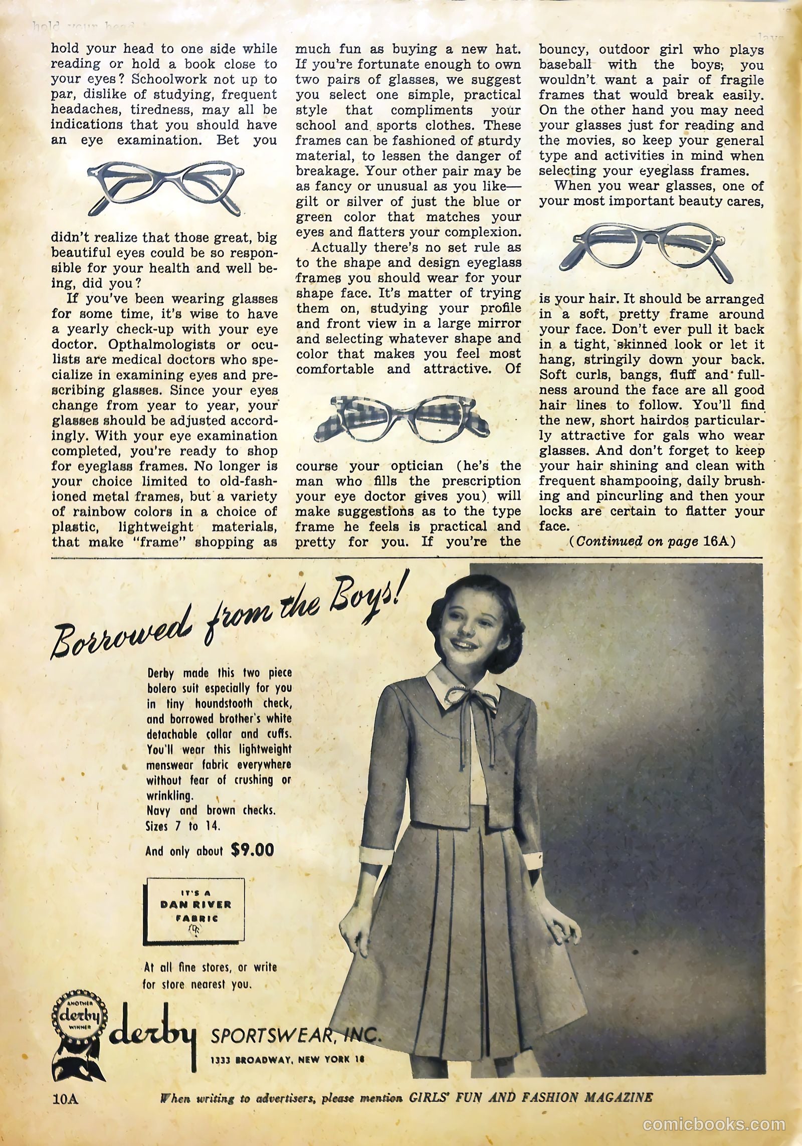 Girls' Fun and Fashion Magazine #45 (1950) — page 10 of 52