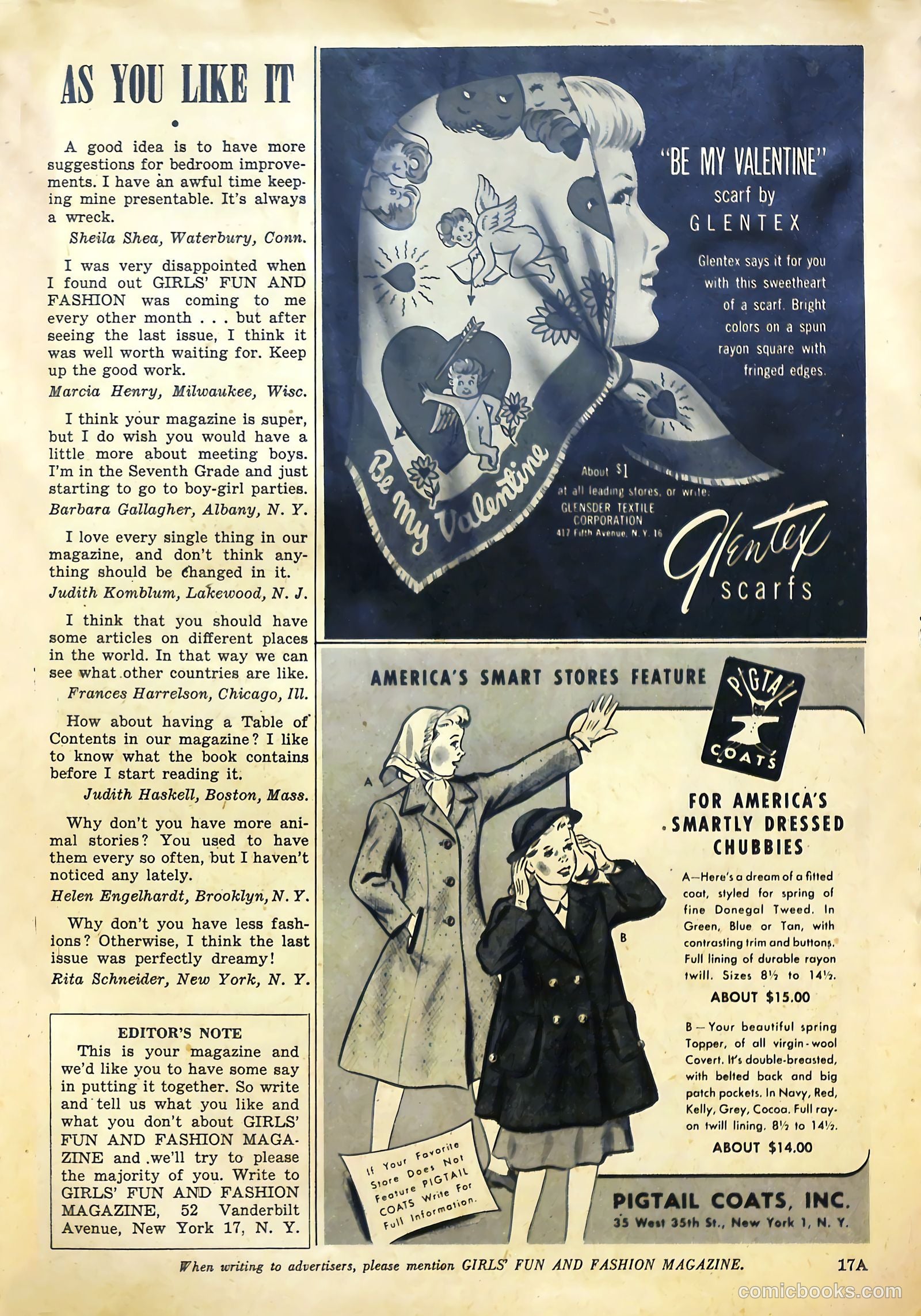 Girls' Fun and Fashion Magazine #45 (1950) — page 48 of 52