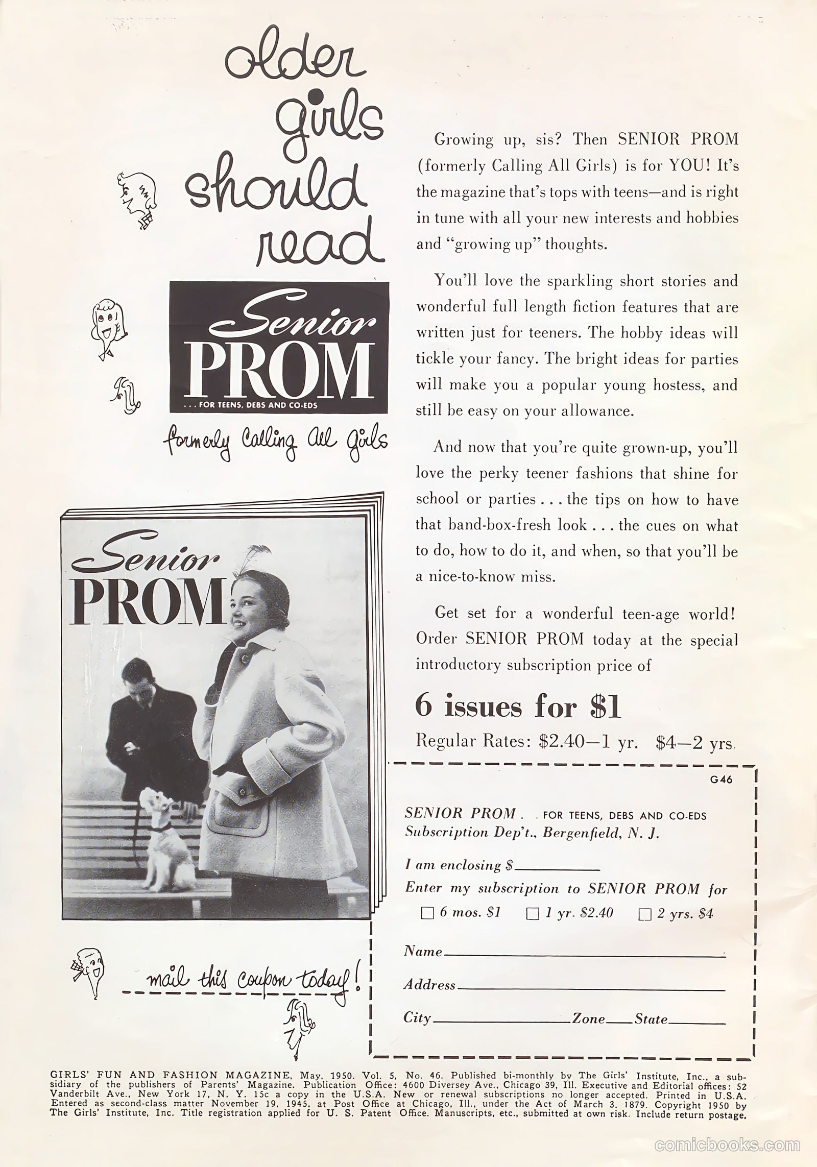 Girls' Fun and Fashion Magazine #46 (1950) — page 2 of 43