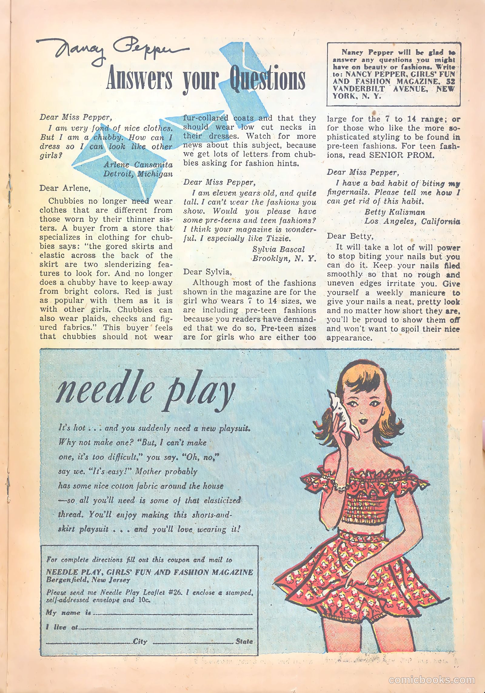 Girls' Fun and Fashion Magazine #46 (1950) — page 25 of 43