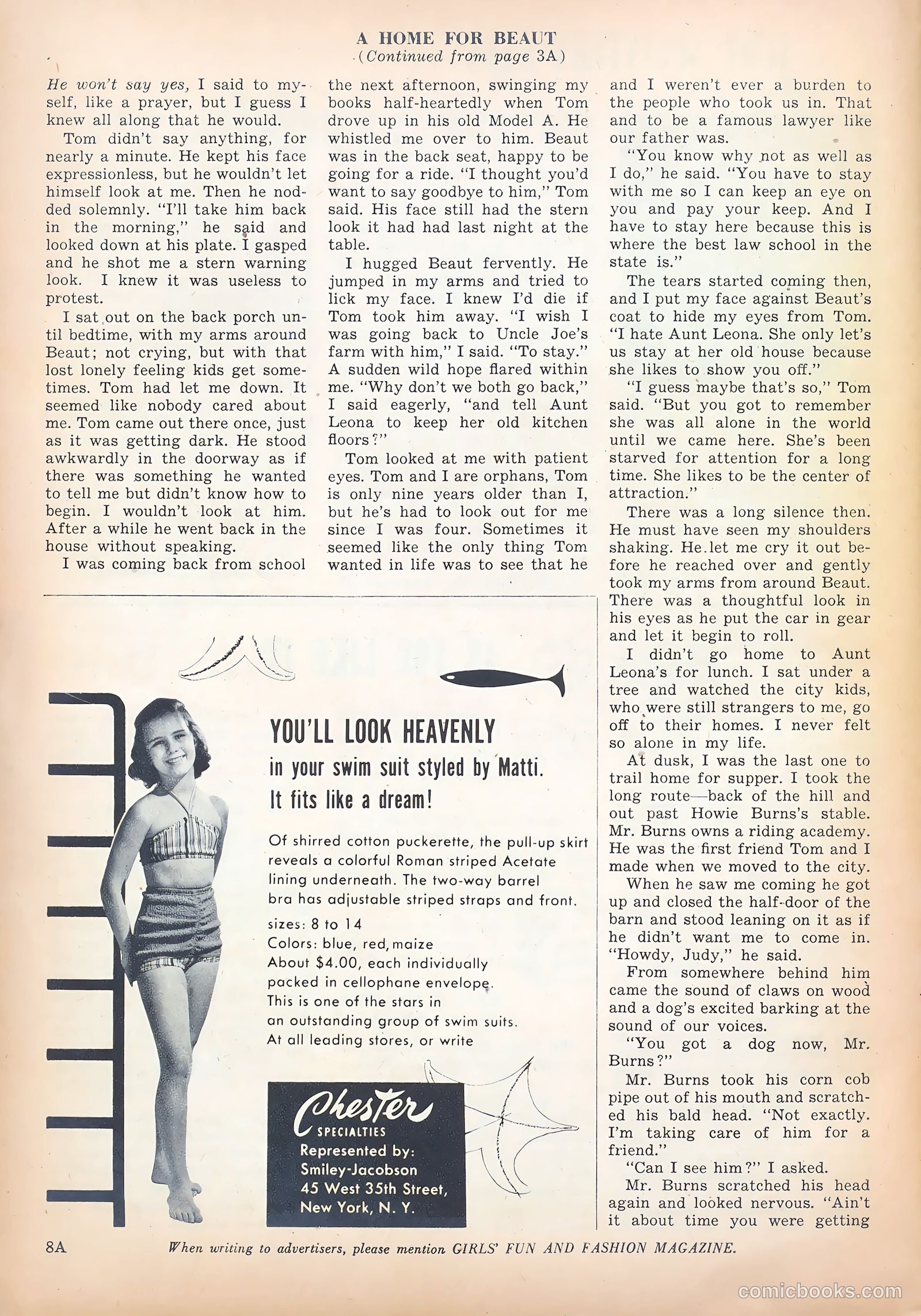 Girls' Fun and Fashion Magazine #46 (1950) — page 39 of 43