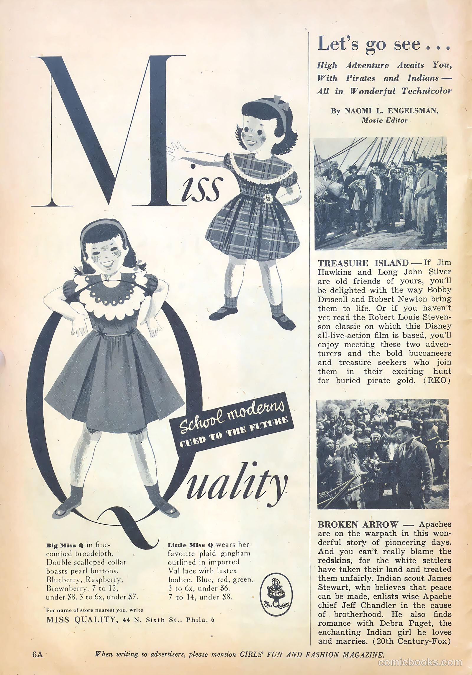 Girls' Fun and Fashion Magazine #48 (1950) — page 6 of 44