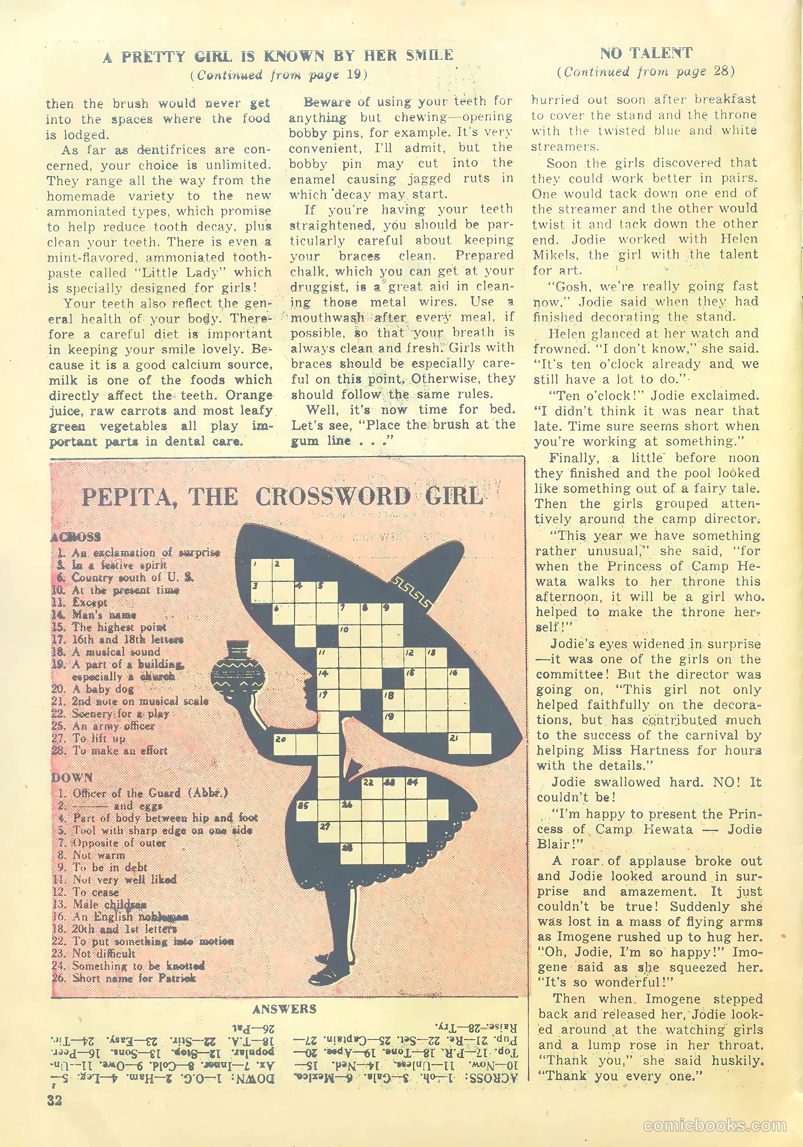 Girls' Fun and Fashion Magazine #48 (1950) — page 38 of 44