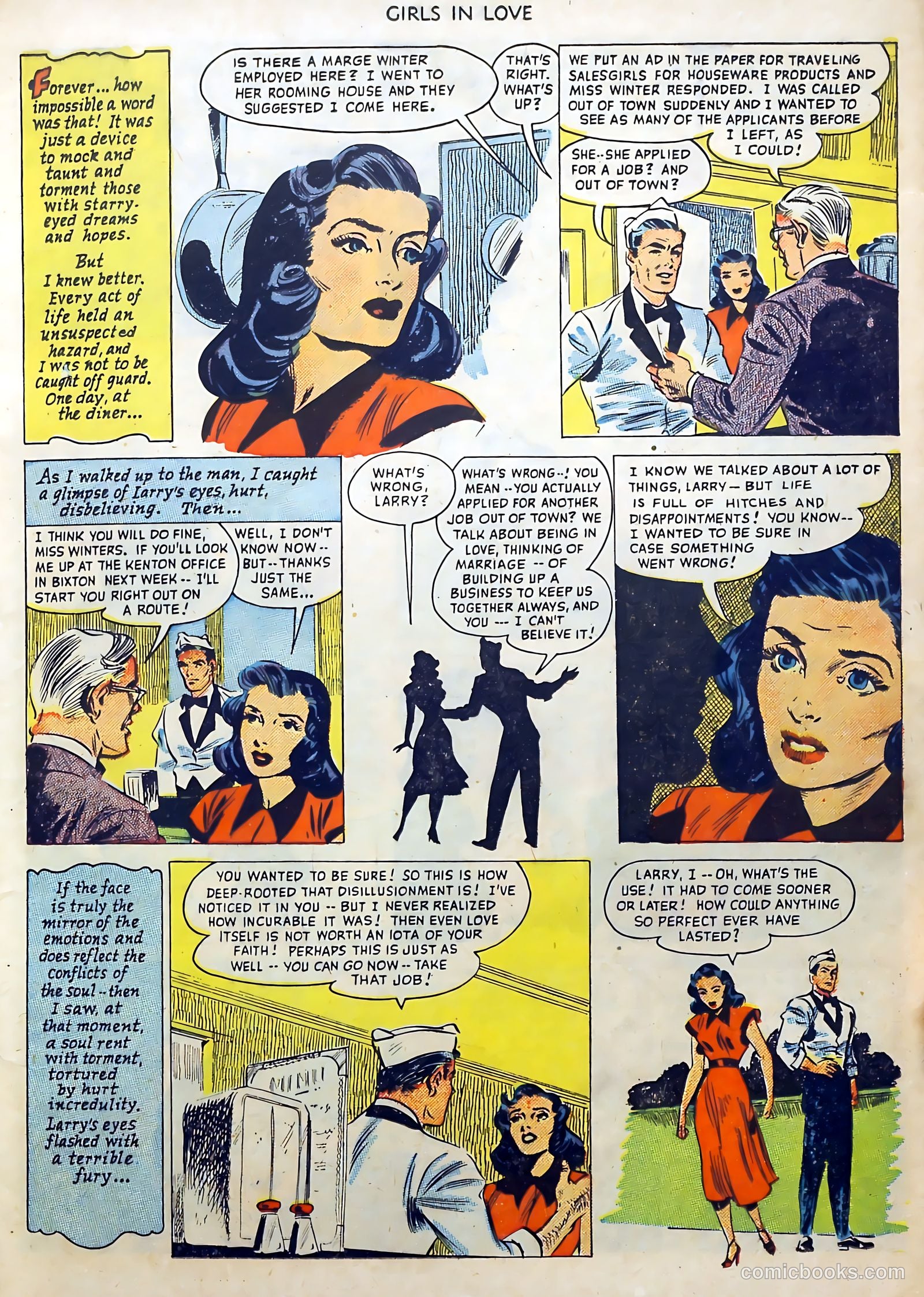 Girls in Love #1 (1950) — page 13 of 36
