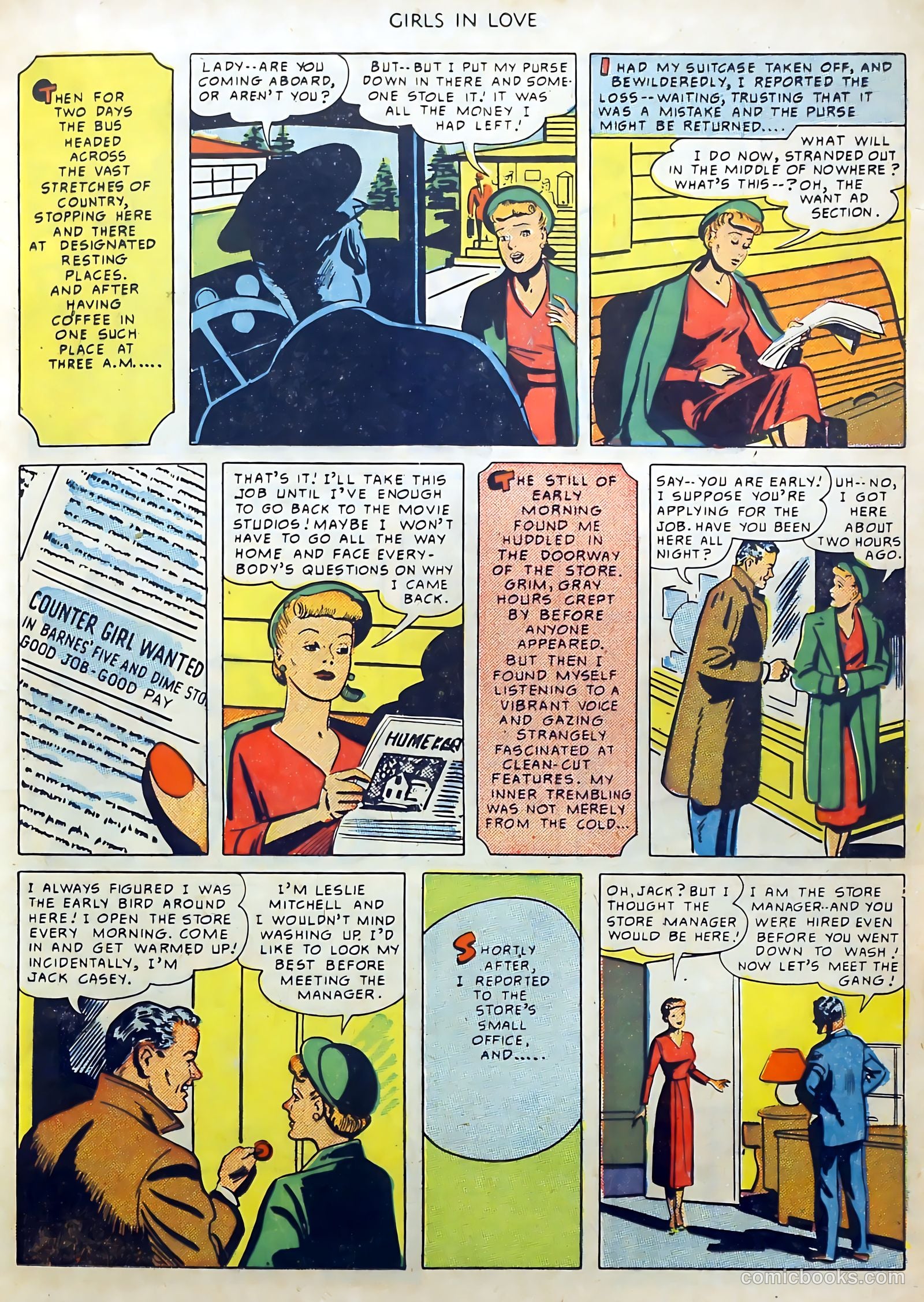 Girls in Love #1 (1950) — page 17 of 36