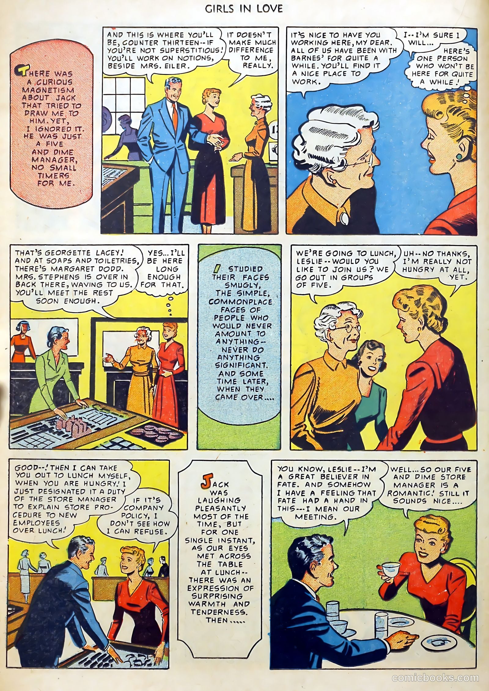 Girls in Love #1 (1950) — page 18 of 36
